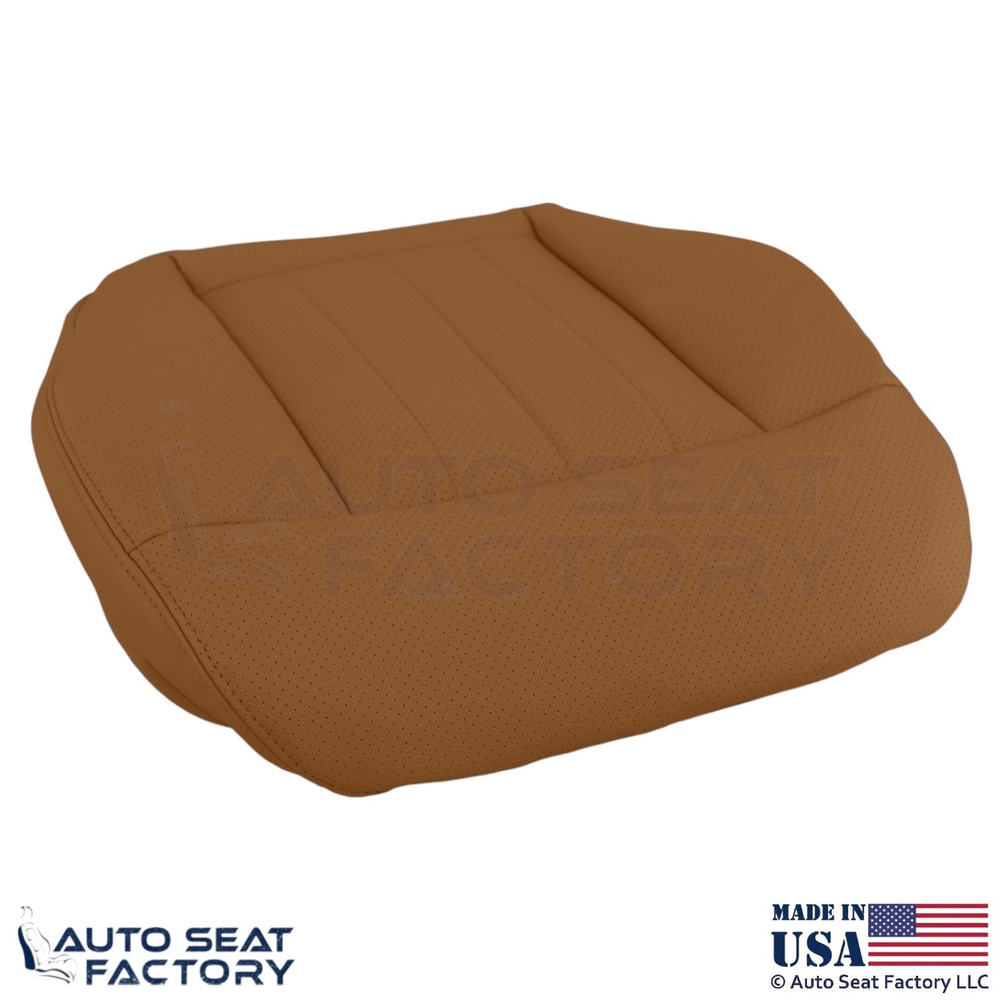 2010-16 For Mercedes Benz E550 Genuine Leather Perf Bottom Cover Passenger Beige - OEM-Style Replacement Seat Cover