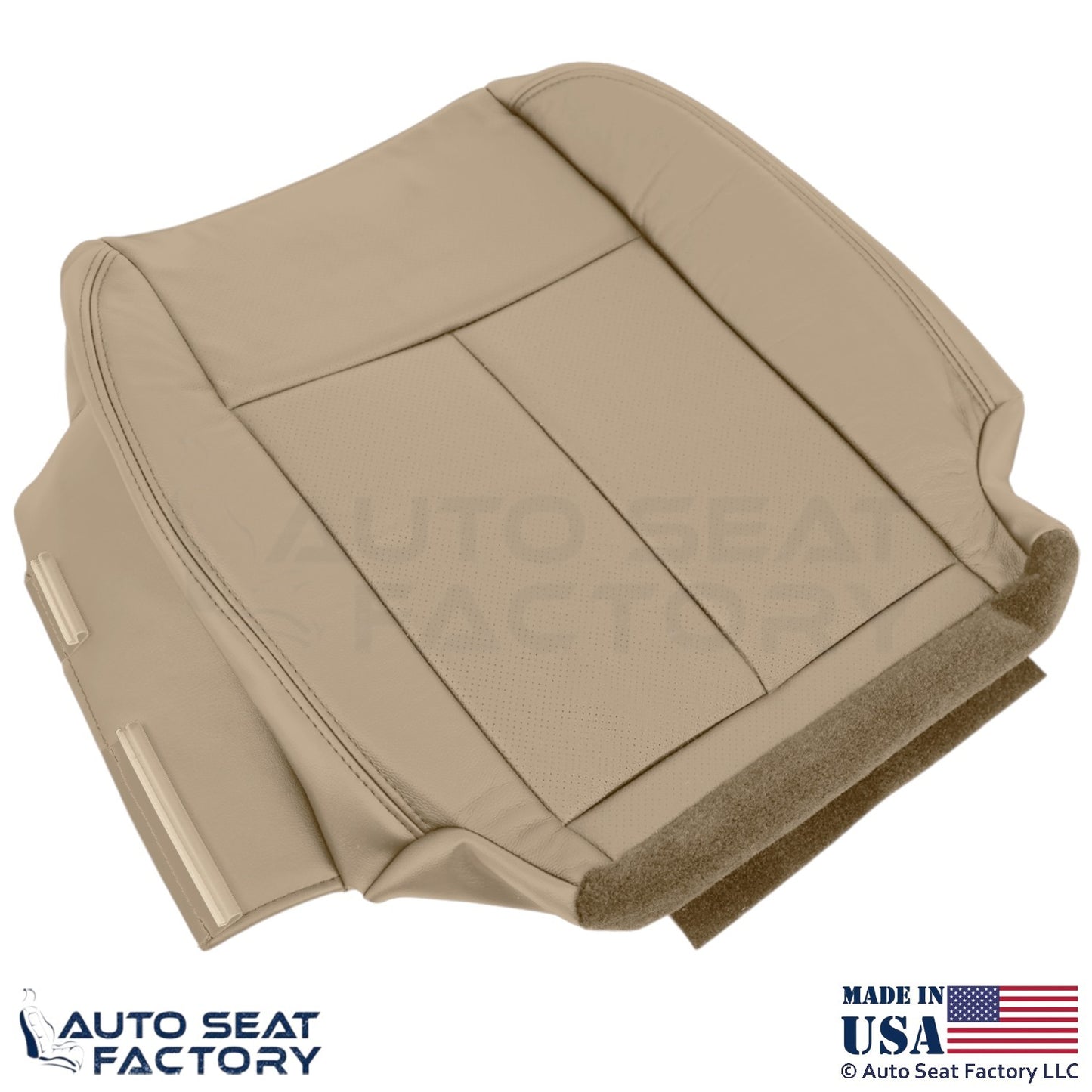 2013-2018 Fits Nissan Altima Sedan Genuine Leather Bottom Seat Covers Beige - OEM-Style Replacement Seat Cover
