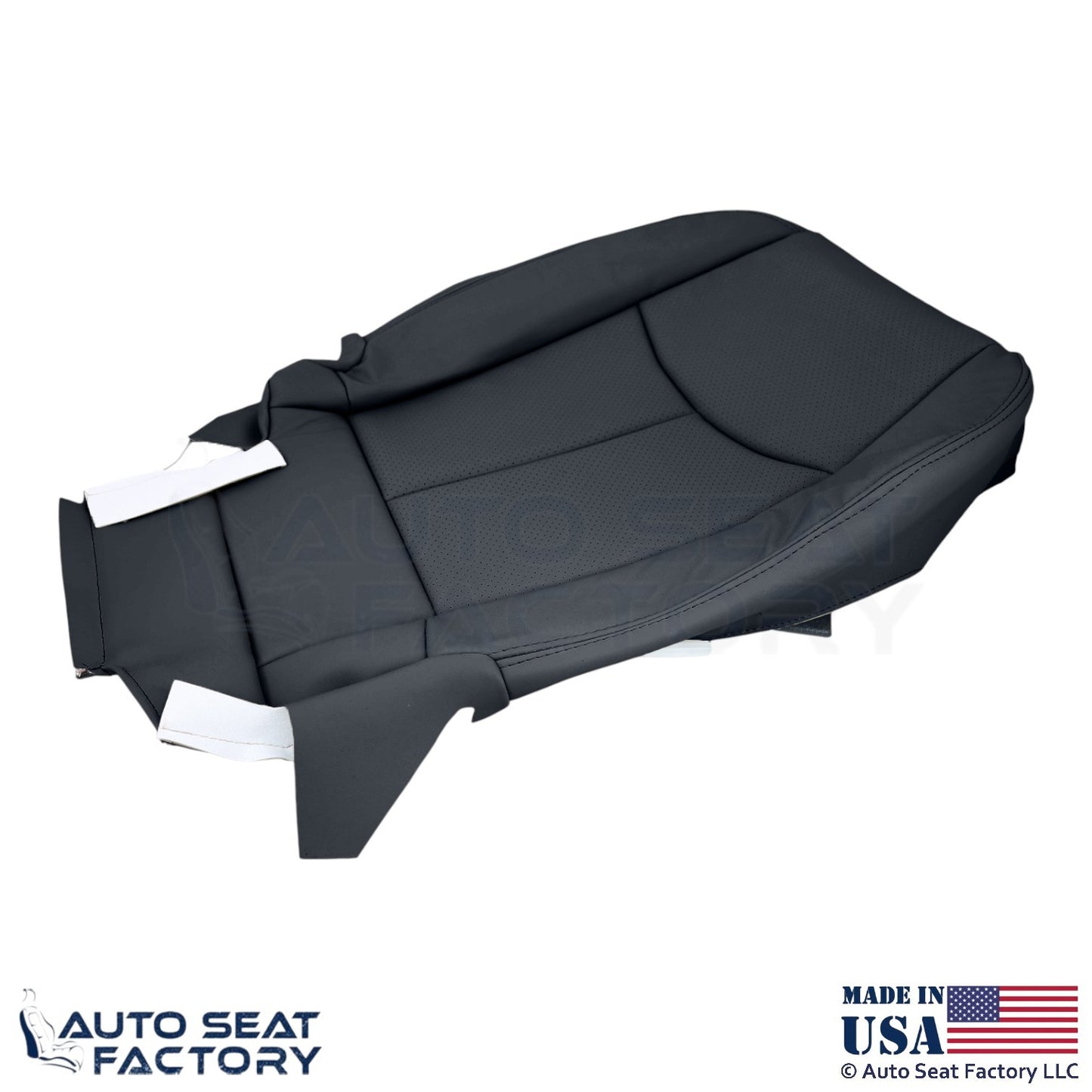 2011-2013 For Infiniti M37 M56 Genuine Leather Front Bottom Seat Covers Graphite - OEM-Style Replacement Seat Cover