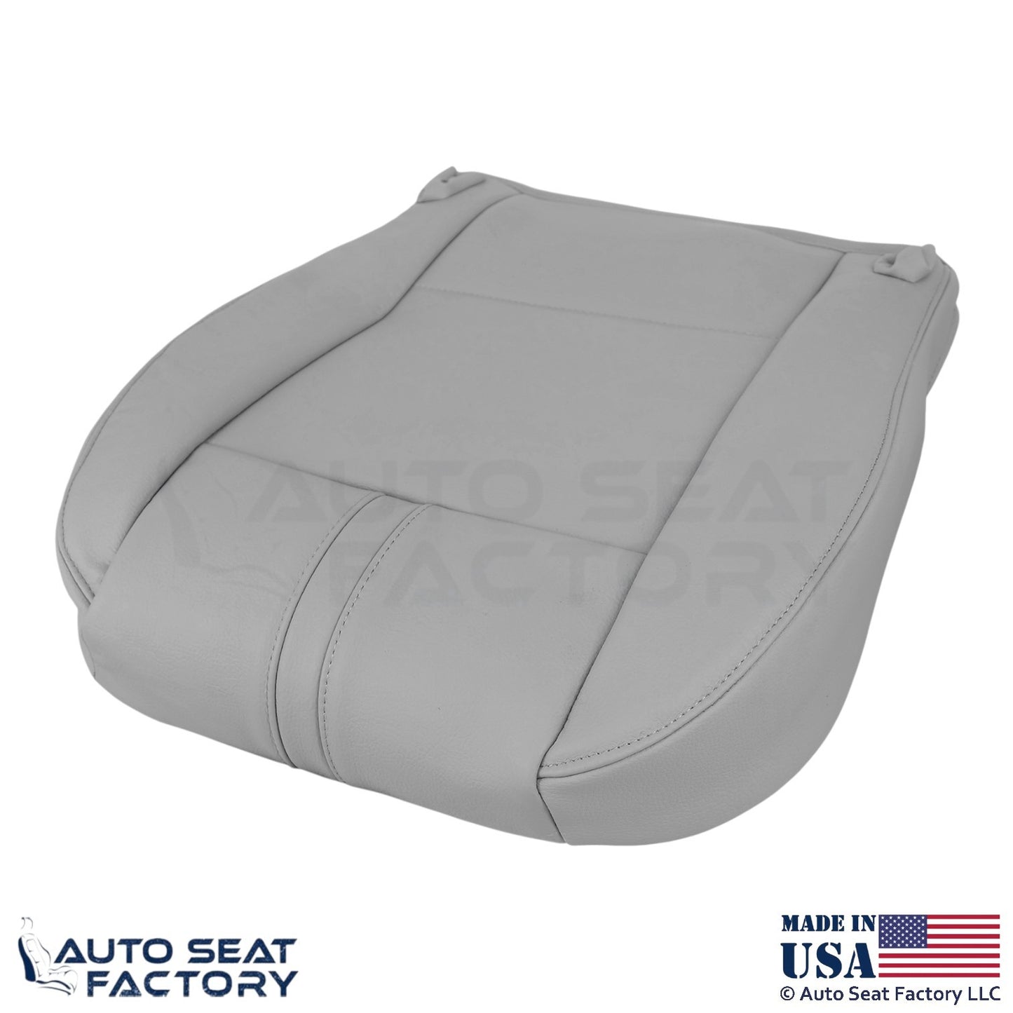 2003-2008 Fits BMW X3 Genuine Leather Front Bottom Replacement Seat Covers Gray - OEM-Style Replacement Seat Cover