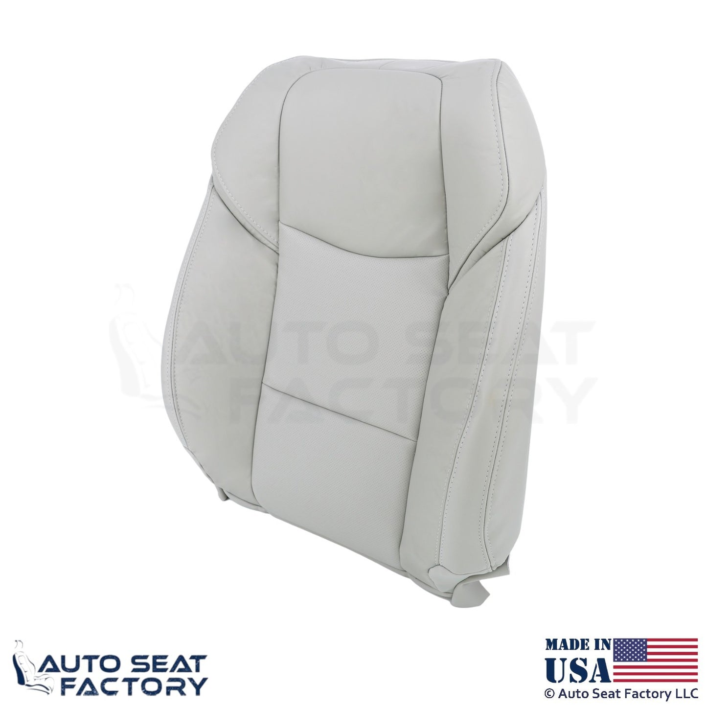 2015-2019 Fits Cadillac ATS Leather Front Driver Side Seat Covers Light Neutral - OEM-Style Replacement Seat Cover