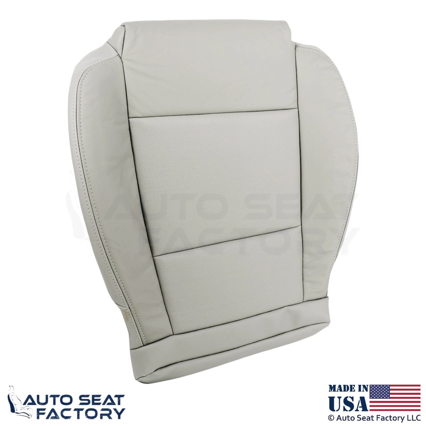 2013-2019 Fits Cadillac ATS Leather Front Passenger Bottom Cover Light Platinum - OEM-Style Replacement Seat Cover