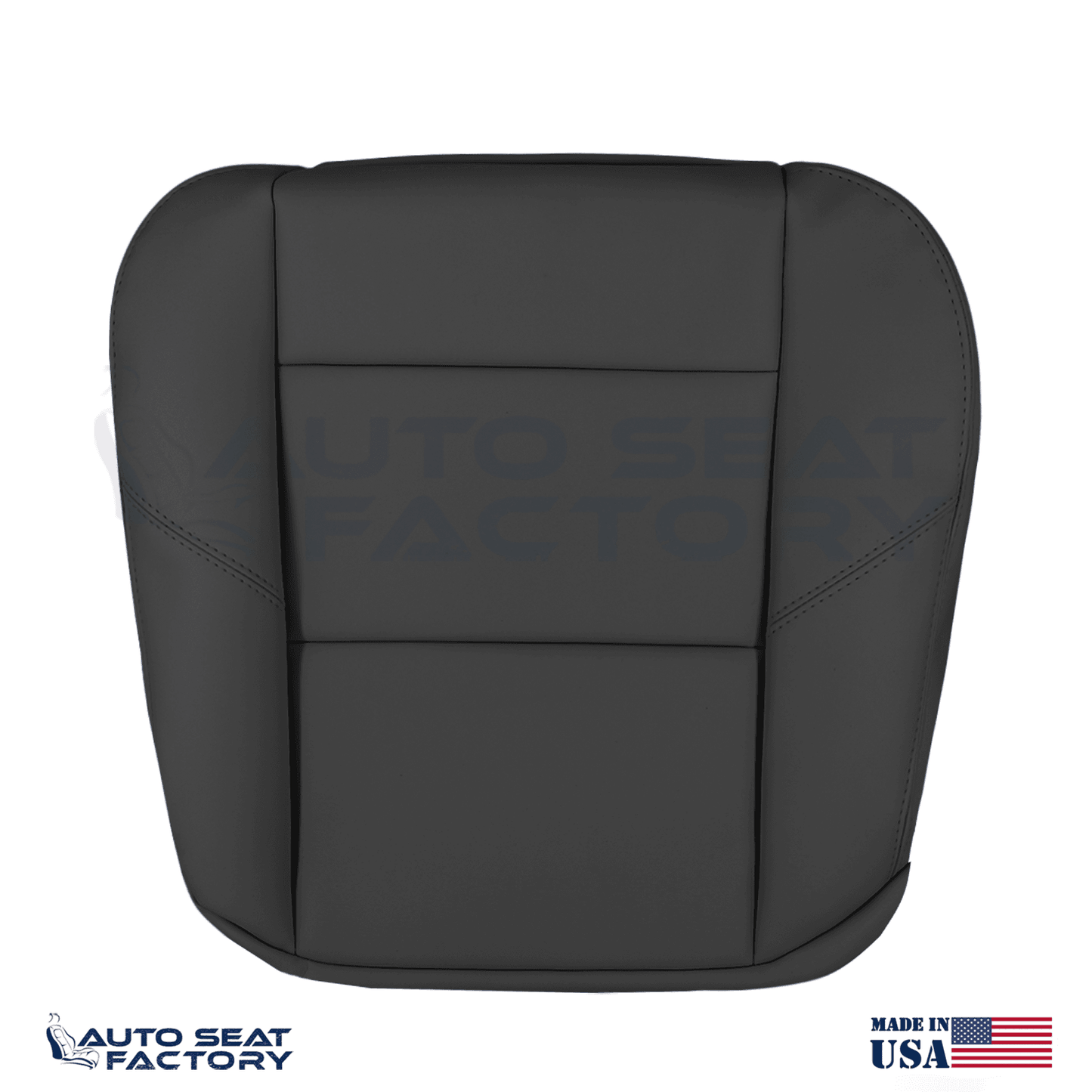 Fits 2007 - 2010 Volvo C70 Front PASSENGER Bottom Black Leather Seat Cover - OEM-Style Replacement Seat Cover