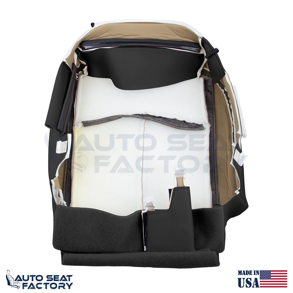 2014 - 2020 Fits Infiniti Q50 LEFT & RIGHT Bottom Black Vinyl Seat Covers, PERF. - OEM-Style Replacement Seat Cover