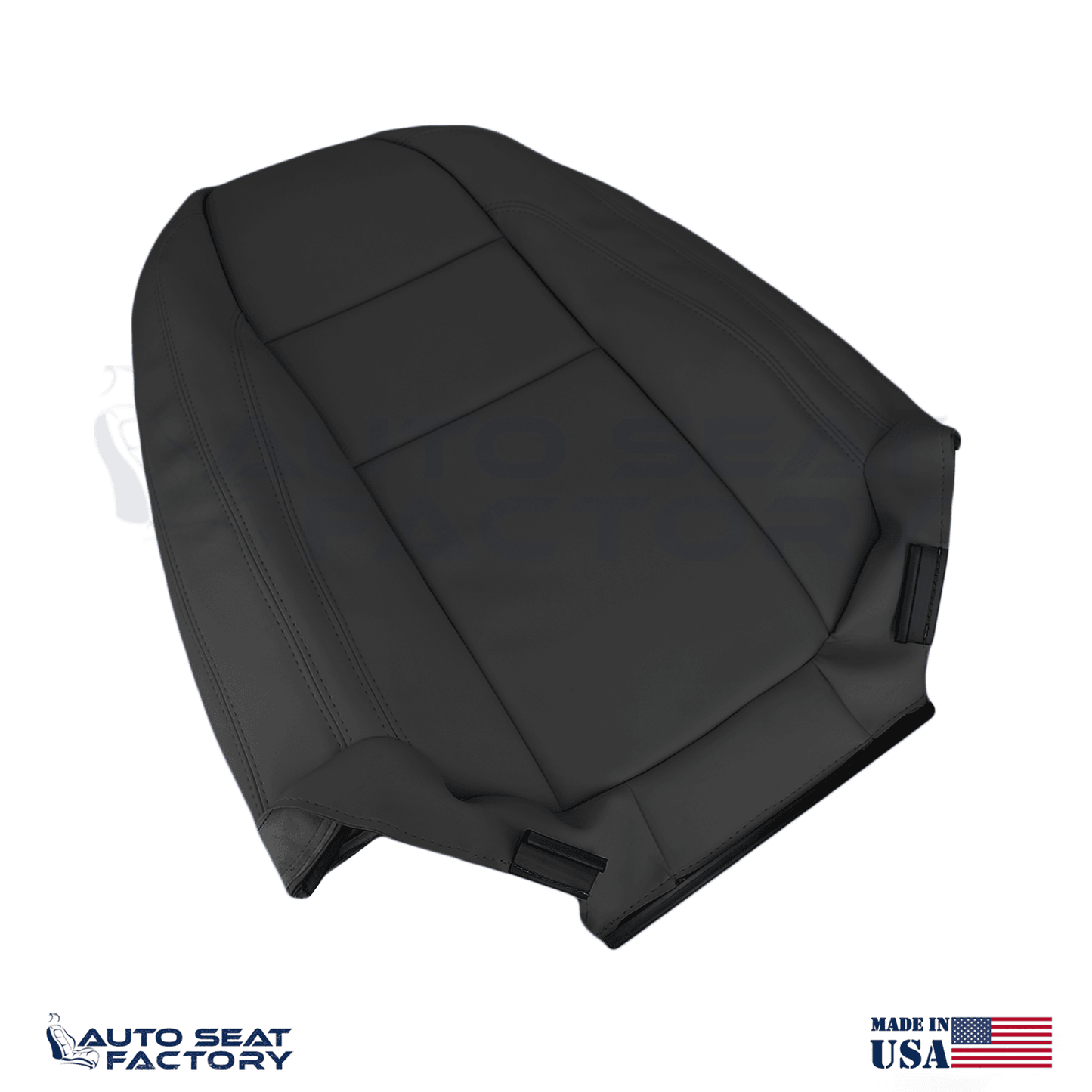 Fits 2007 - 2010 Volvo C70 Driver Side Top & Bottom Black Vinyl Seat Covers - OEM-Style Replacement Seat Cover