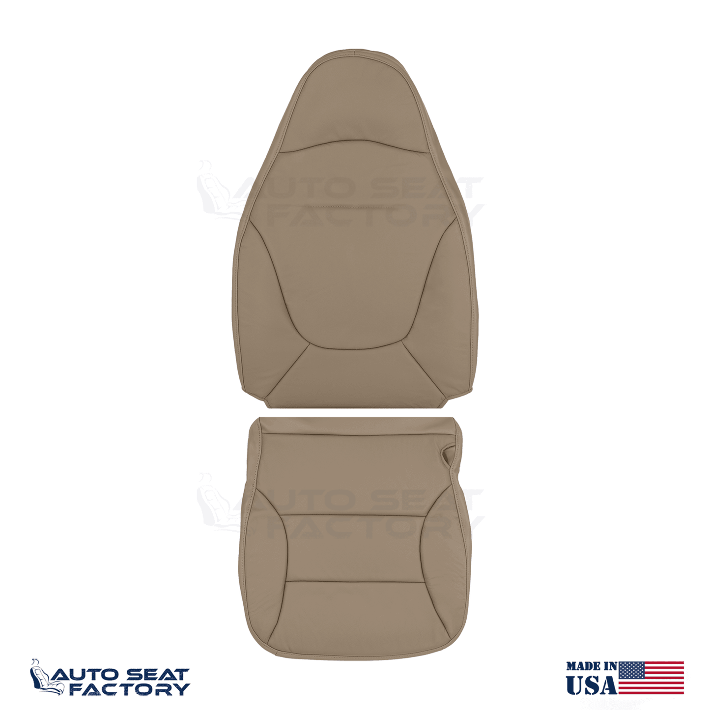 Fits 1997 - 2001 Ford Expedition Front Bucket Tan Vinyl Replacement Seat Covers - OEM-Style Replacement Seat Cover
