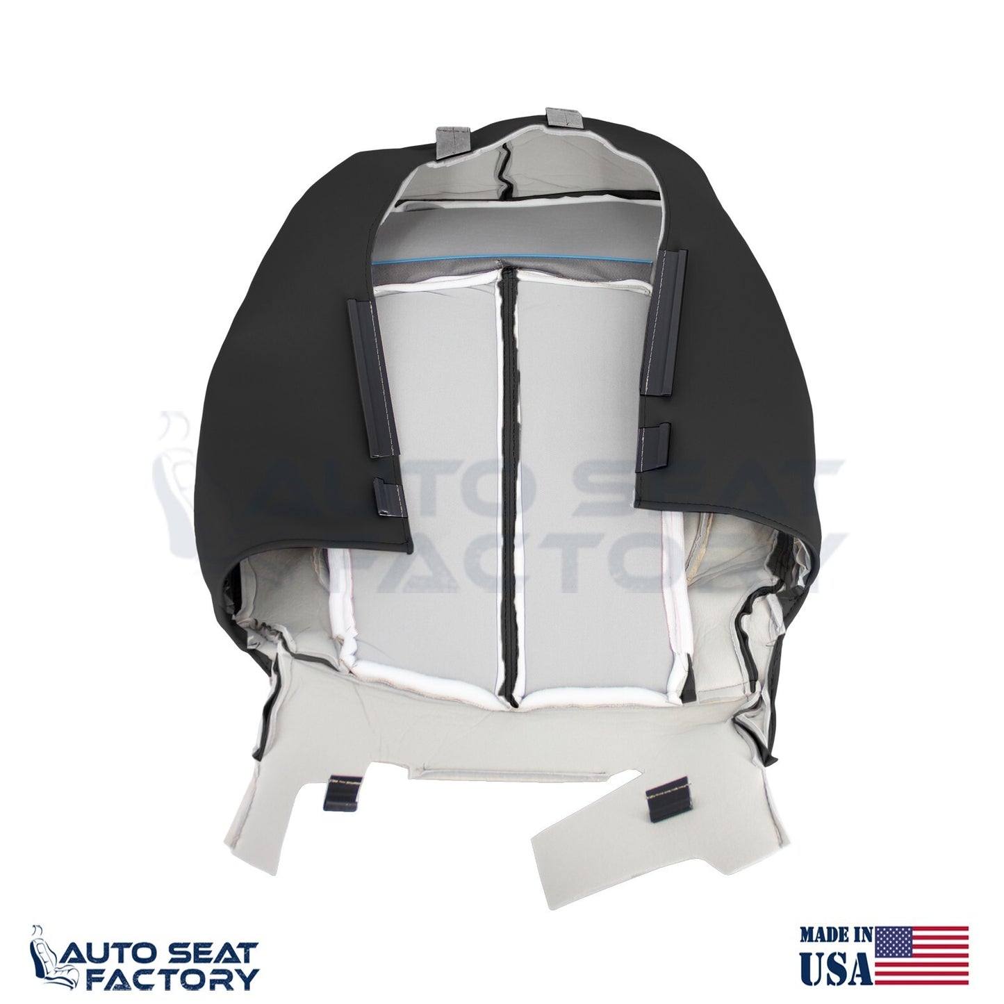 Fits 2010 - 2013 Buick LaCrosse RIGHT Top & Bottom Blk Vinyl Seat Covers, Perf. - OEM-Style Replacement Seat Cover