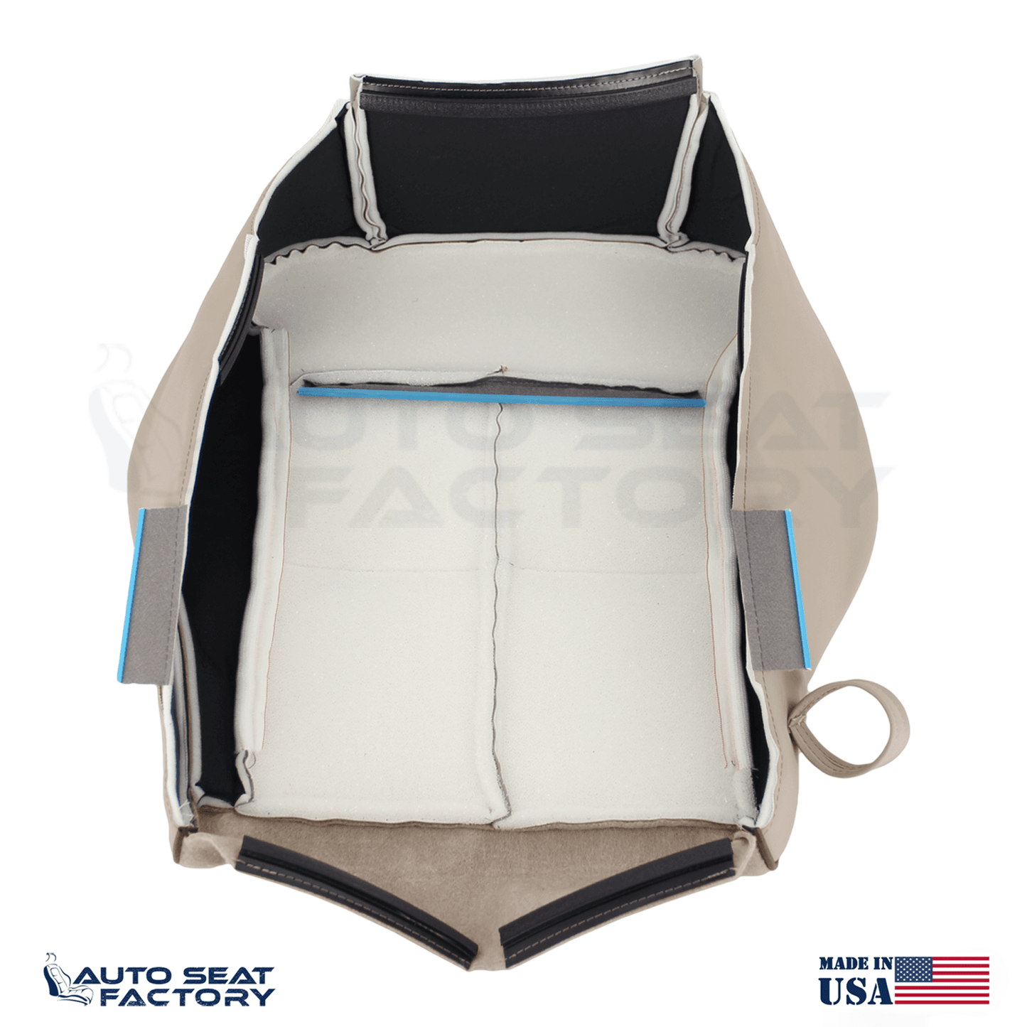 Fits 2007 - 2010 Lincoln MKX Driver Bottom Cashmere Leather Seat Cover + Piping - OEM-Style Replacement Seat Cover