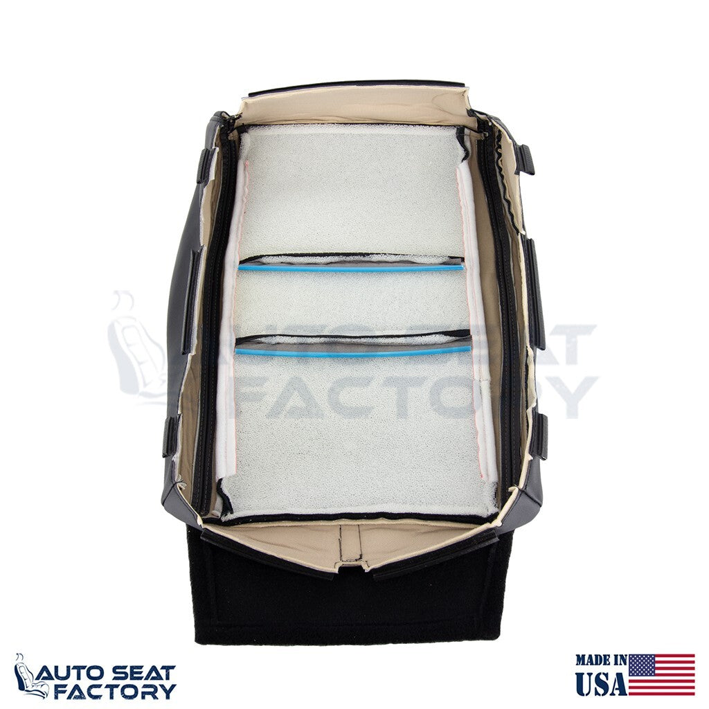 Fits 2016 2017 Dodge Durango PASSENGER Bottom Black Leather/ Suede Seat Cover - OEM-Style Replacement Seat Cover