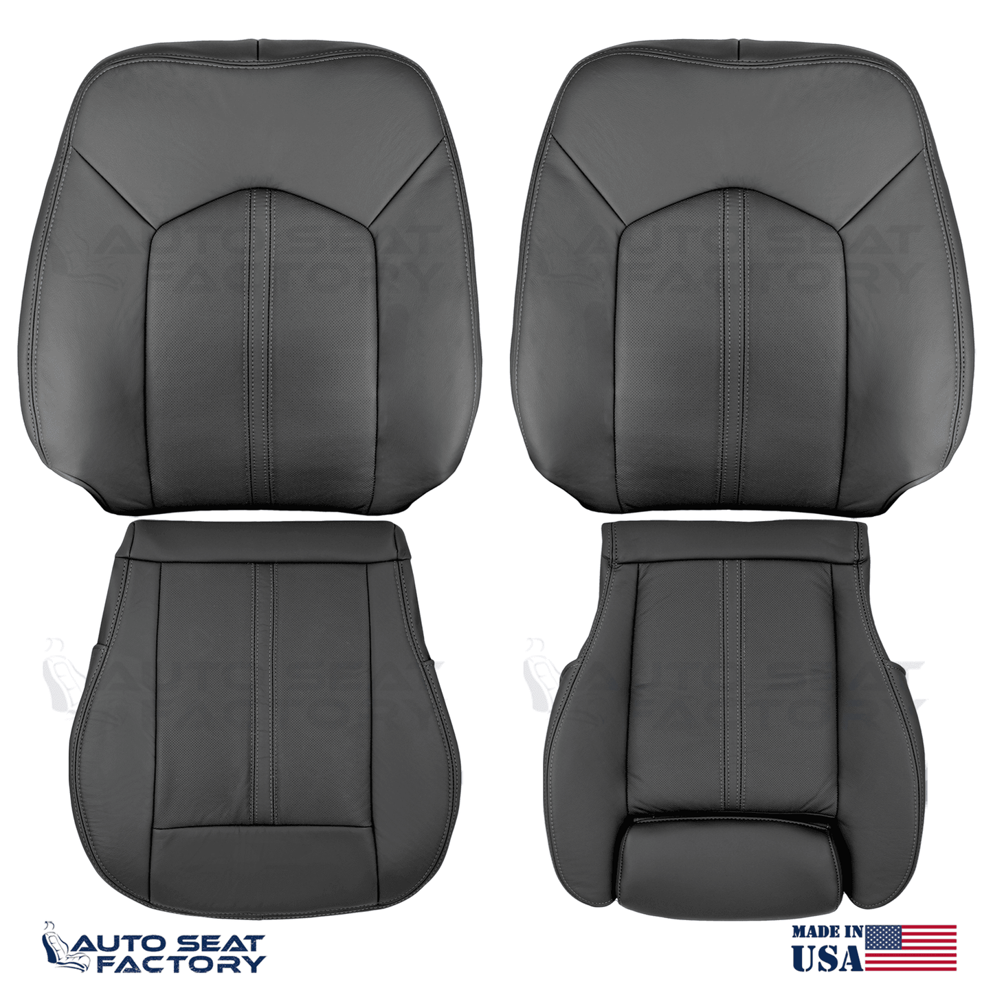 Replacement 2010 - 2016 Fits Cadillac SRX Ebony Vinyl Seat Covers, Perforated - OEM-Style Replacement Seat Cover