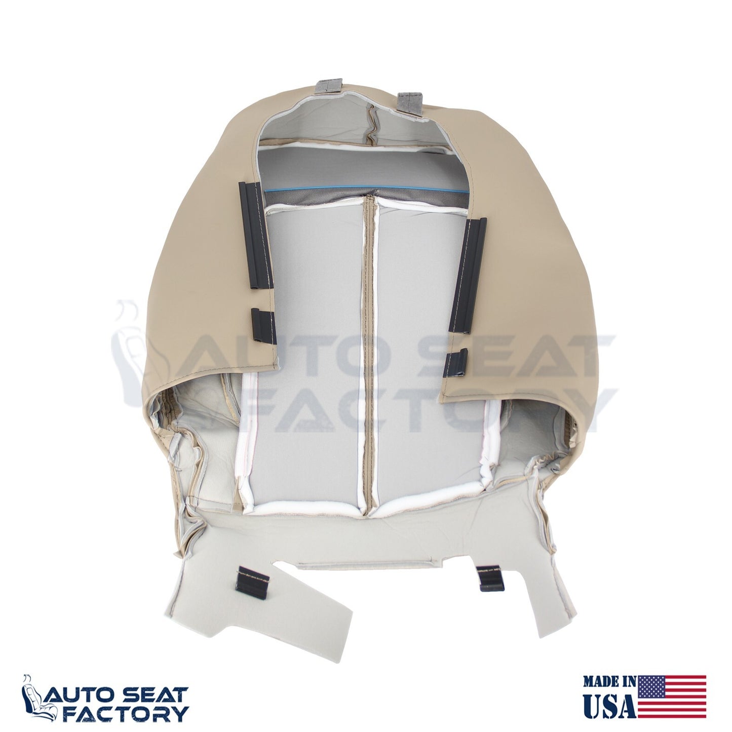 Fits 2010 - 2013 Buick LaCrosse RIGHT Top & Bottom Tan Leather Seat Covers, Perf - OEM-Style Replacement Seat Cover