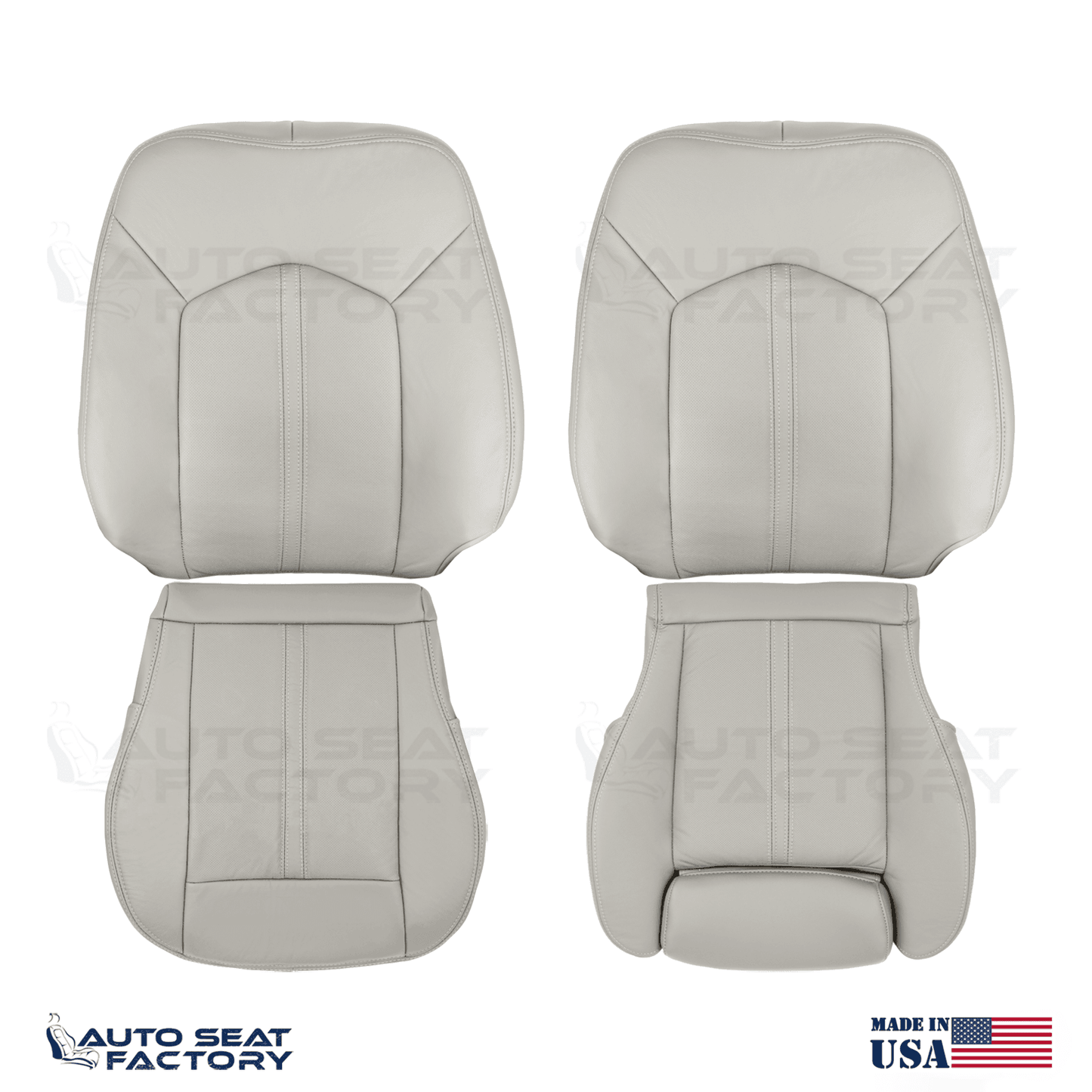 2010 - 2016 Fits Cadillac SRX Lt. Titanium Vinyl Seat Covers, Perforated - OEM-Style Replacement Seat Cover
