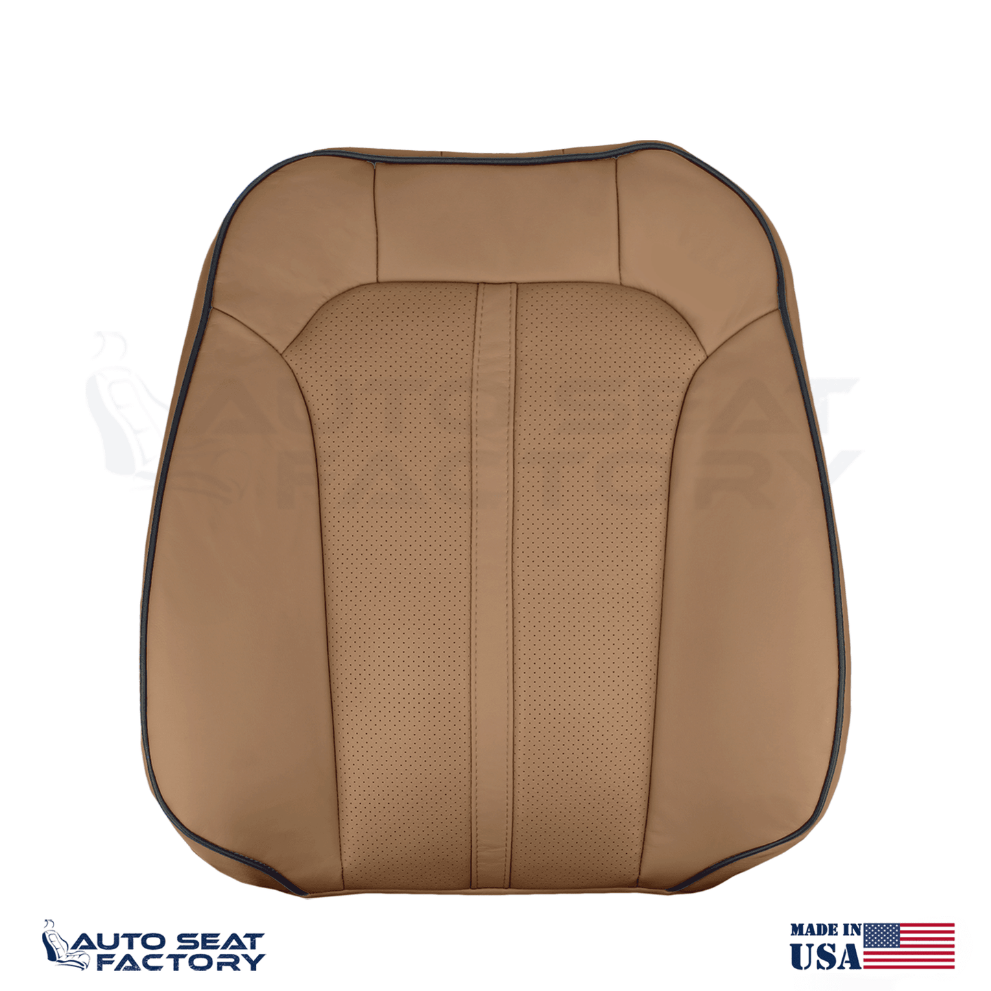 Replacement Fits 2011 - 2015 Lincoln MKX Driver Side Top Perforated Seat Cover - OEM-Style Replacement Seat Cover