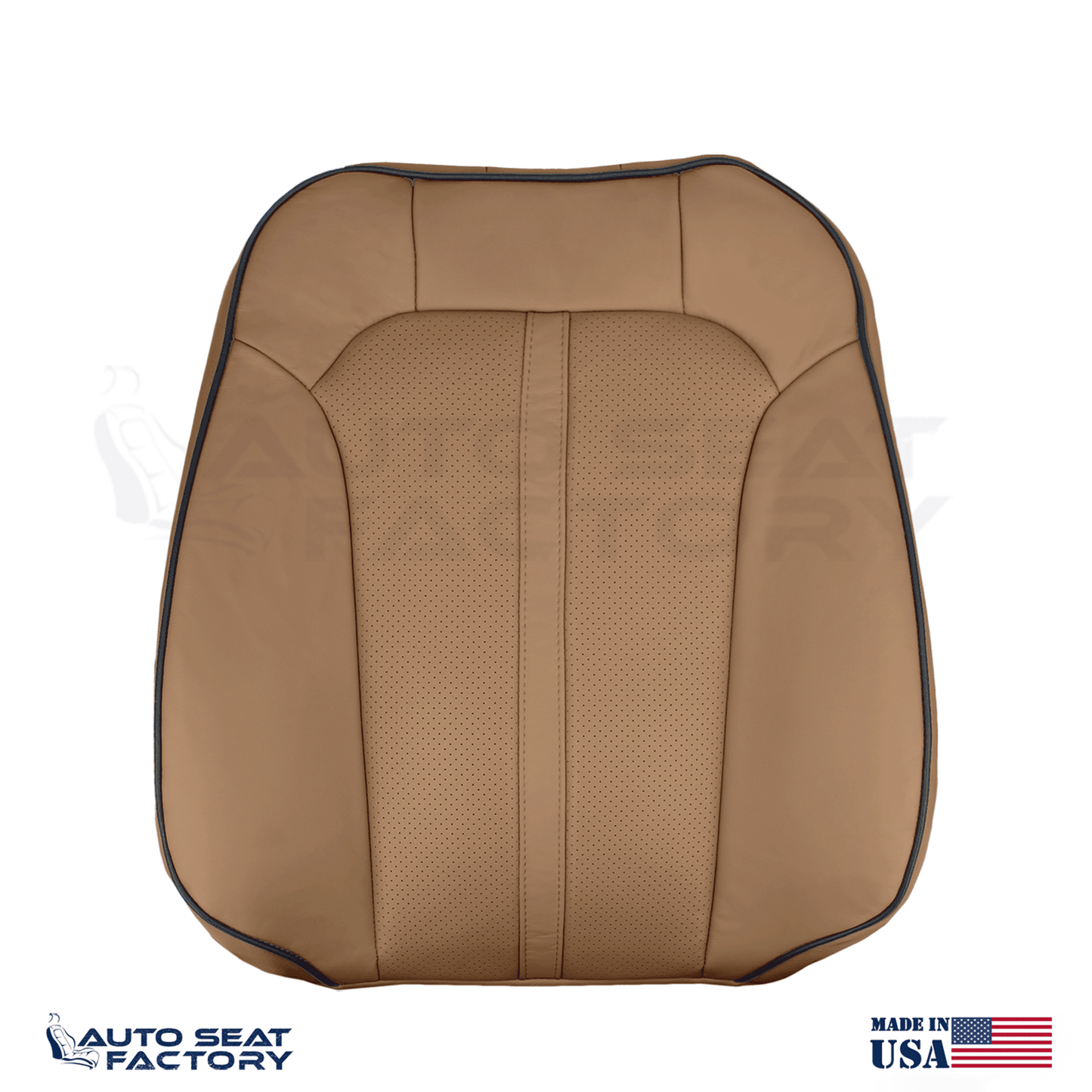 Replacement Fits 2011 - 2015 Lincoln MKX Driver Side Top Perforated Seat Cover - OEM-Style Replacement Seat Cover