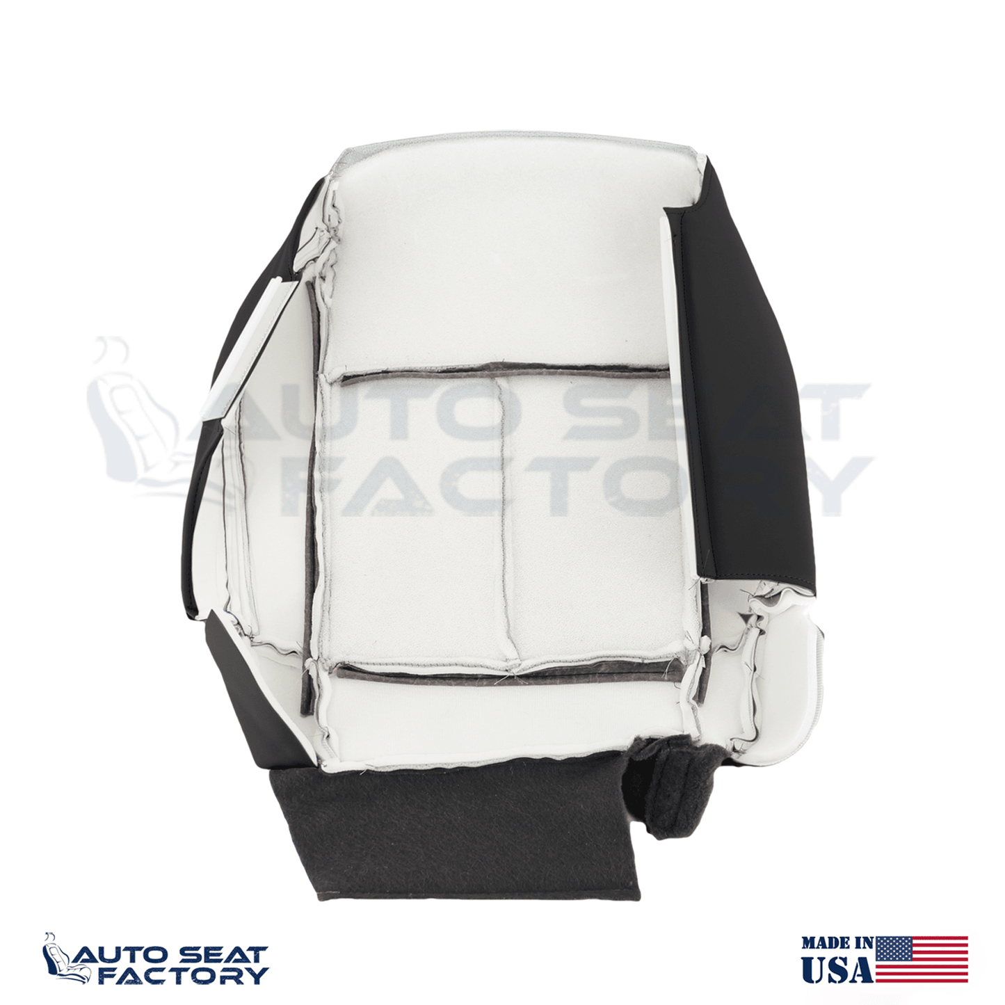 2006 - 2010 Fits Infiniti M45 M35 RIGHT Bottom Black Leather Seat Cover, Perf. - OEM-Style Replacement Seat Cover