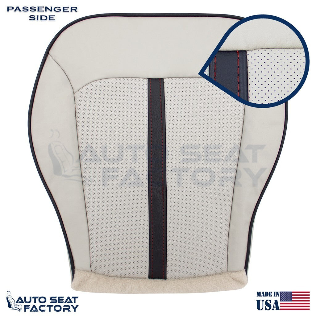 2011 -2015 Fits Lincoln MKX RIGHT Bottom Ceramic/black Leather Seat Cover, Perf - OEM-Style Replacement Seat Cover
