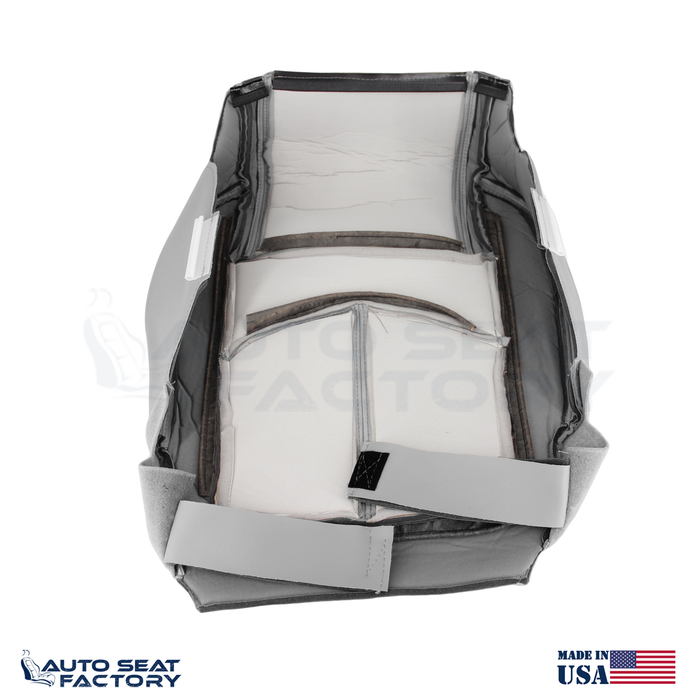 Fits 2013 - 2017 GMC Acadia Driver Bottom Solid Lt. Titanium Vinyl Seat Cover - OEM-Style Replacement Seat Cover