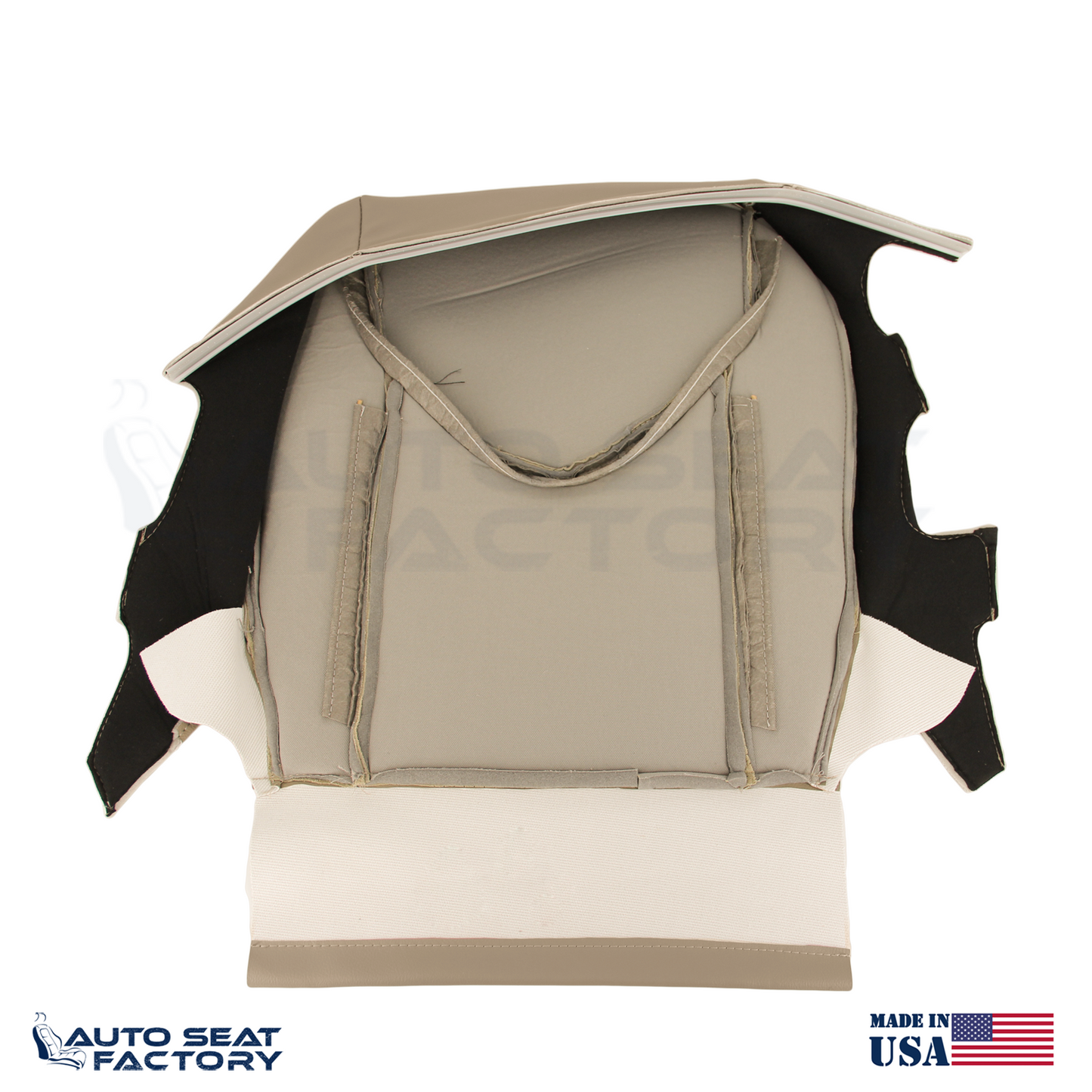 2009 - 2012 Fits Toyota RAV4 RIGHT Top & Bottom Perf. Beige Vinyl Seat Covers - OEM-Style Replacement Seat Cover