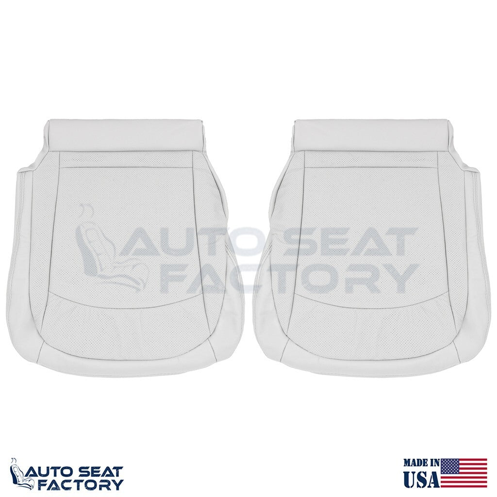 2011 - 2013 Fits Nissan Rogue LEFT & RIGHT Bottom Perf. Gray Vinyl Seat Covers - OEM-Style Replacement Seat Cover