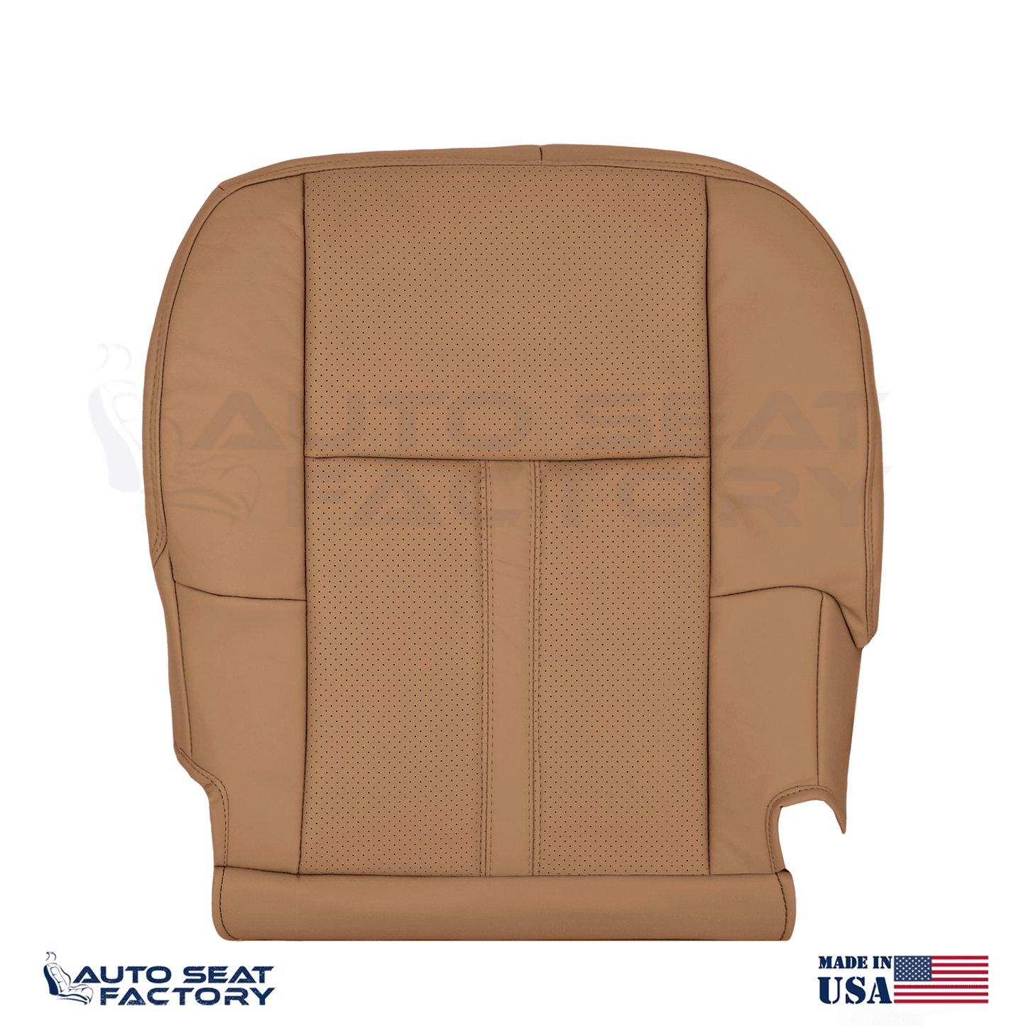 Fits 2010 - 2019 Lincoln MKT Driver Side Bottom Leather Seat Cover, Perforated - OEM-Style Replacement Seat Cover