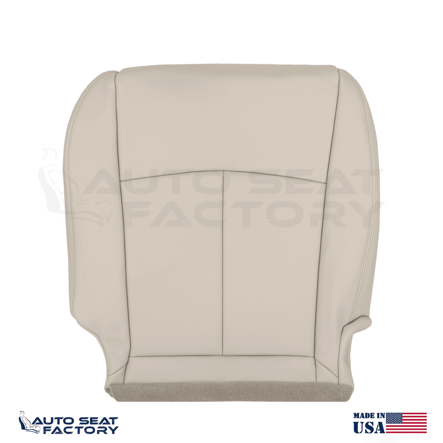 2014 - 2020 Fits Infiniti Q50 Driver Bottom Wheat Leather SOLID Seat Cover - OEM-Style Replacement Seat Cover