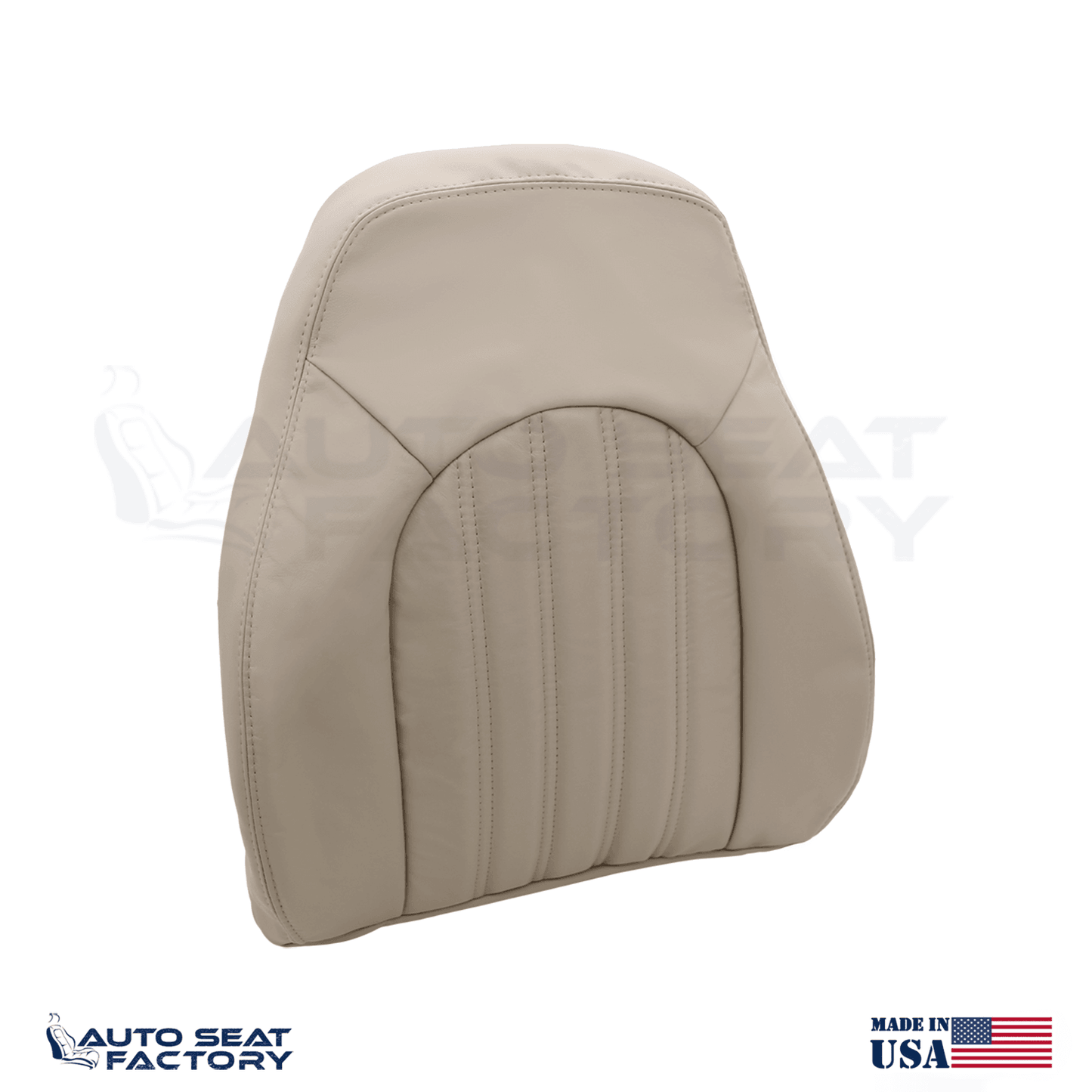 2001 - 2005 Fits Jaguar XK8 PASSENGER Top AGD Oatmeal Leather Seat Cover - OEM-Style Replacement Seat Cover
