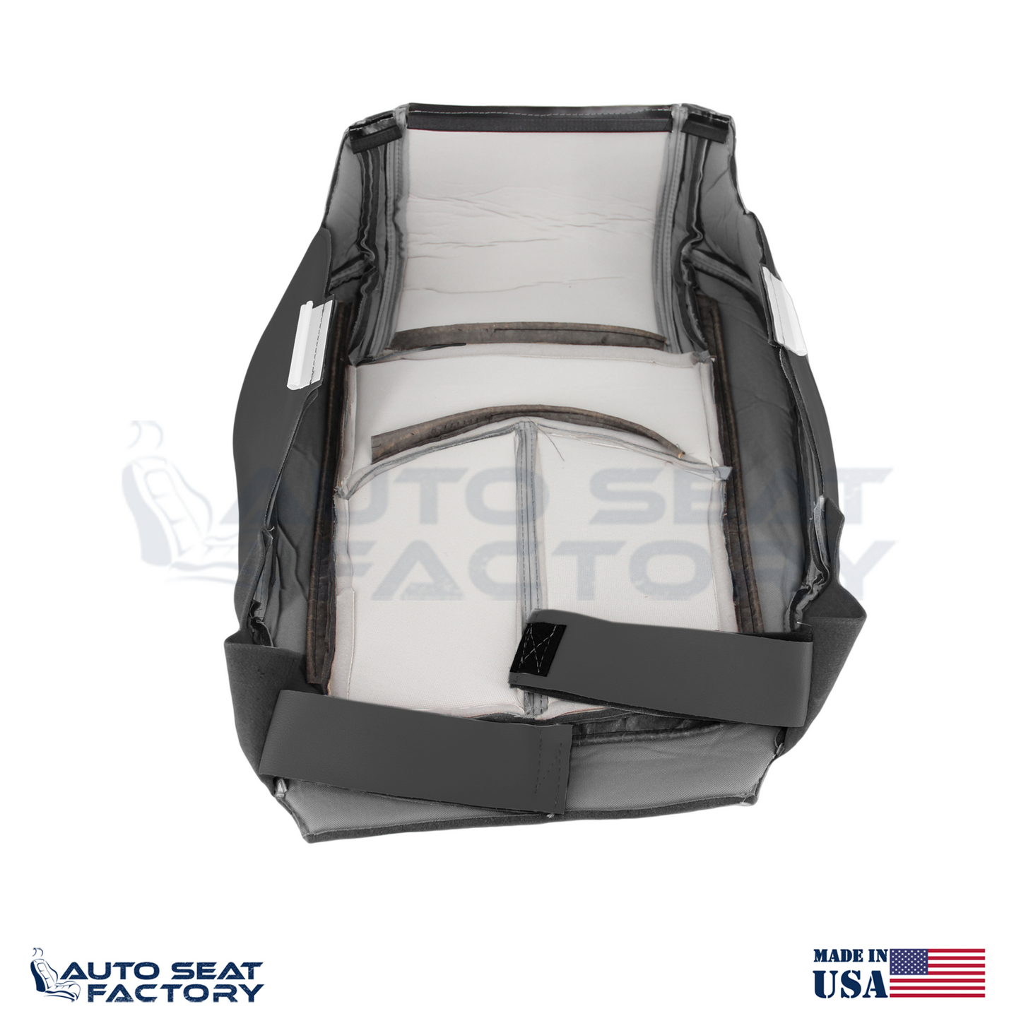 Fits 2013 - 2017 GMC Acadia PASSENGER Side Bottom Solid Black Vinyl Seat Cover - OEM-Style Replacement Seat Cover