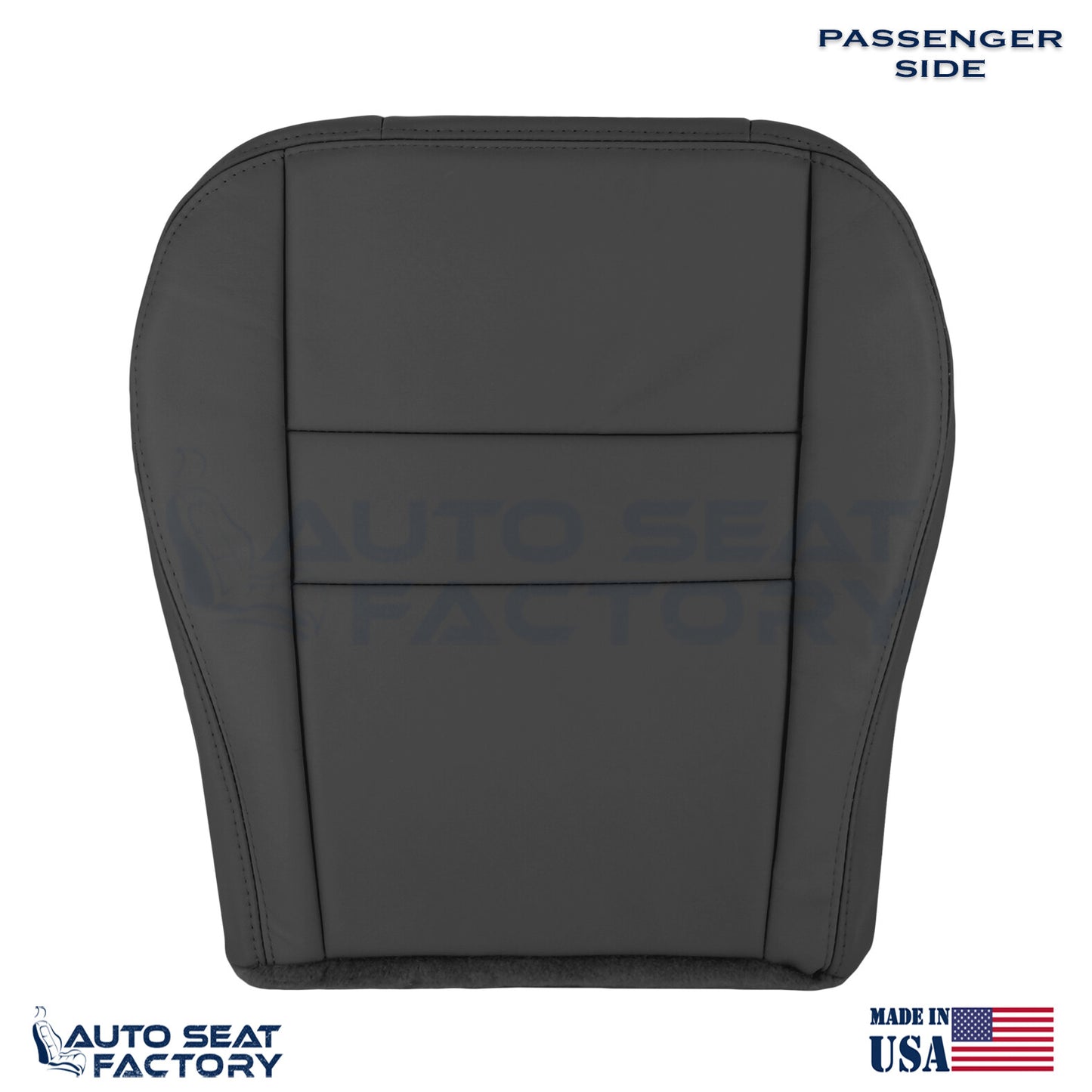 Fits 2009 - 2012 Ford Escape Front PASSENGER Side Bottom Vinyl Replacement Cover - OEM-Style Replacement Seat Cover