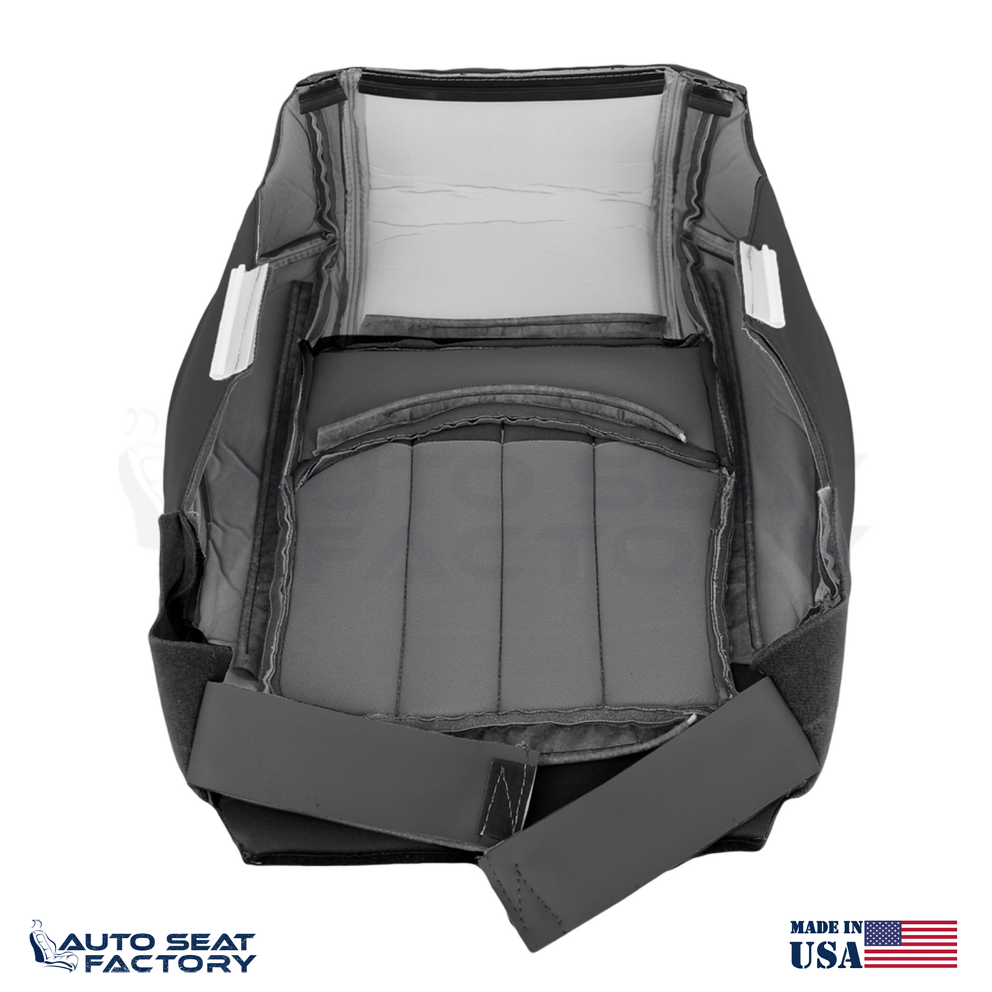 Fits 2013 - 2017 GMC Acadia Perforated PASSENGER Bottom Black Vinyl Seat Cover - OEM-Style Replacement Seat Cover