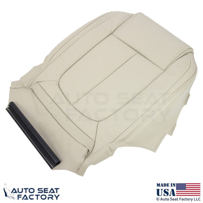 2014-2016 Fits Buick LaCrosse Genuine Leather Driver Bottom Cover Light Neutral - OEM-Style Replacement Seat Cover