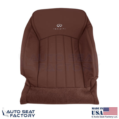 2008-2012 Fits Infiniti EX35 Genuine Leather Front Top Seat Covers Chestnut - OEM-Style Replacement Seat Cover
