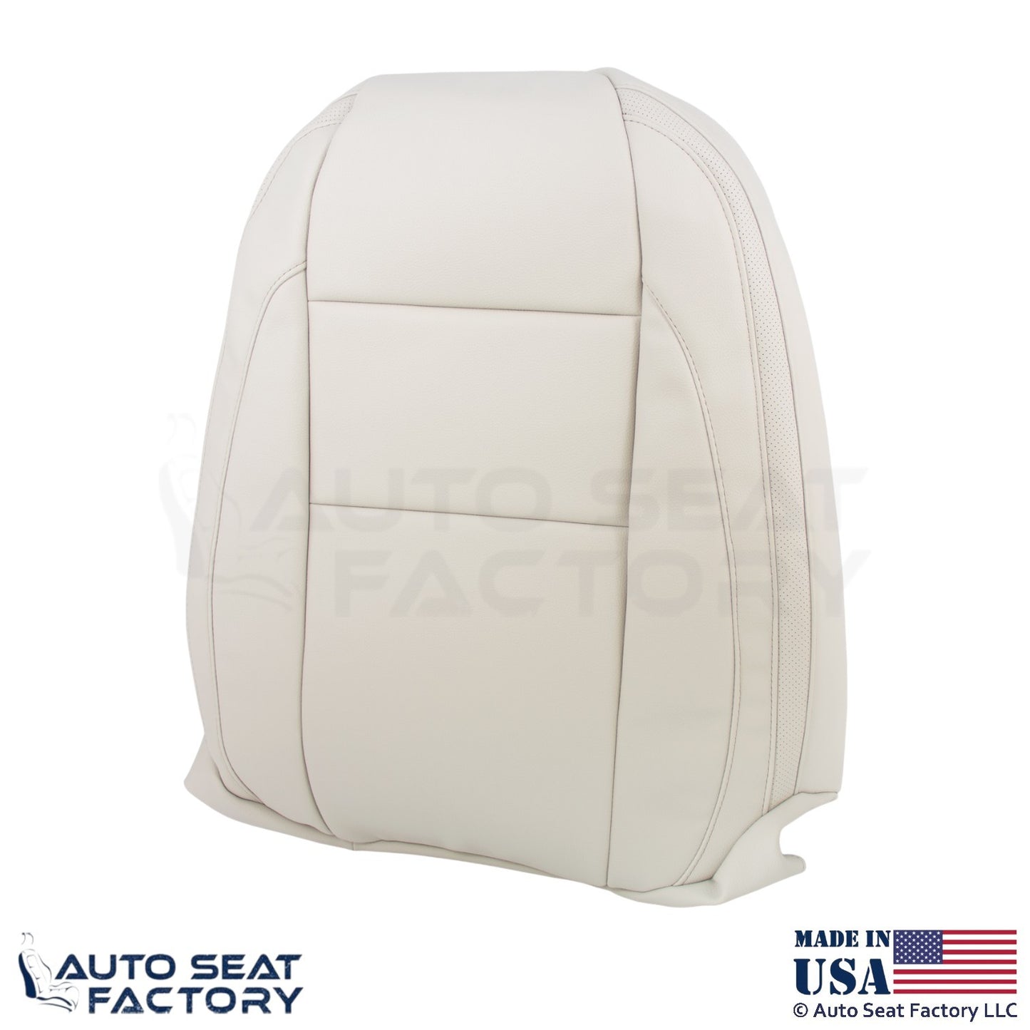 2008-2013 Fits Volvo C70  Leather Perforated Front Top Seat Covers Calcite Cream - OEM-Style Replacement Seat Cover