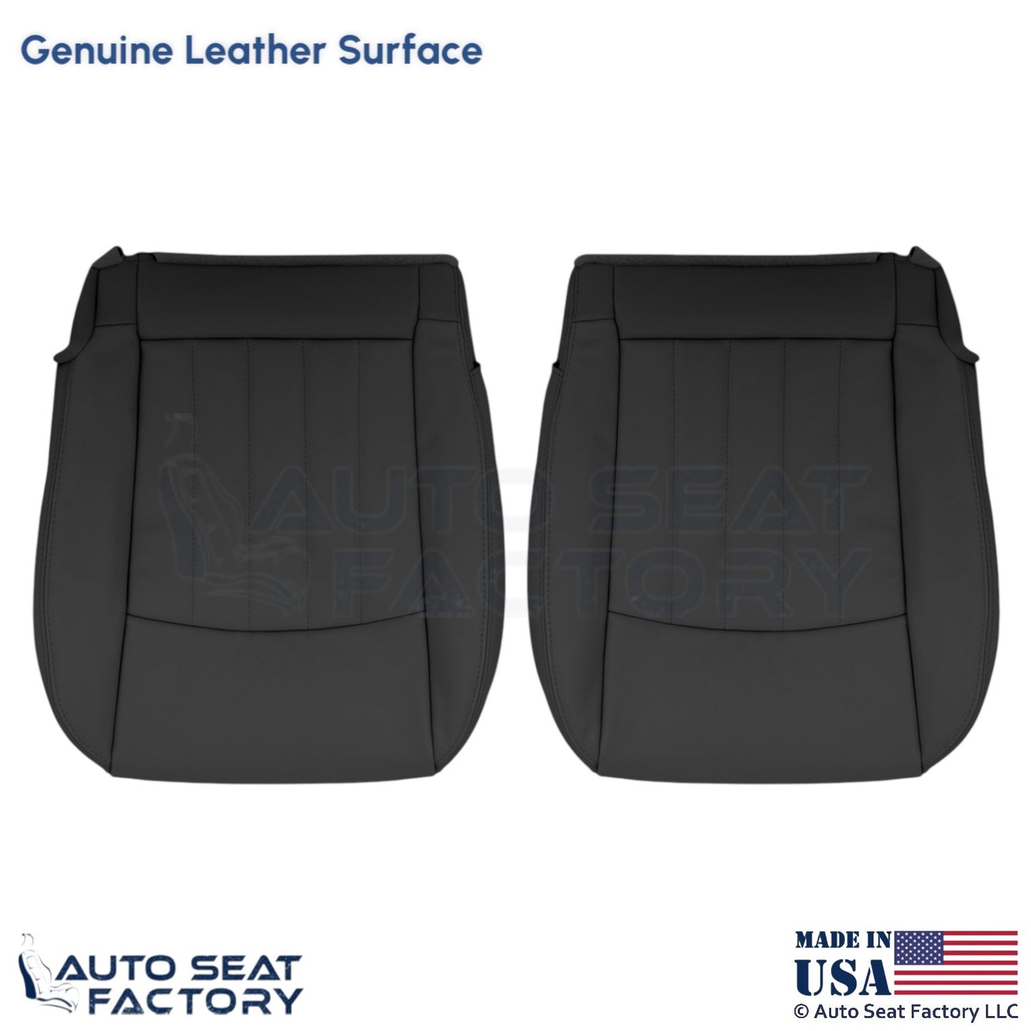 2008-2012 Fits Infiniti EX35 Genuine Leather Front Bottom Seat Covers Graphite - OEM-Style Replacement Seat Cover
