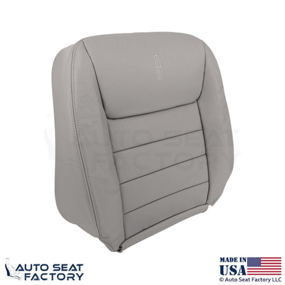 99-01 Fits Lincoln Town Car Genuine Leather Passenger Top Cover Light Graphite - OEM-Style Replacement Seat Cover