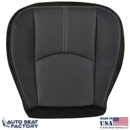 2008-2011 For Mazda Tribute Genuine Leather Passenger Covers Black w/ White Stch - OEM-Style Replacement Seat Cover