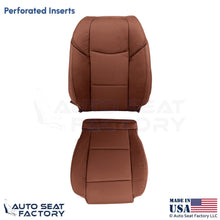 2015-2019 Fits Cadillac ATS Leatherette Perf Front Driver Side Seat Covers Brown - OEM-Style Replacement Seat Cover