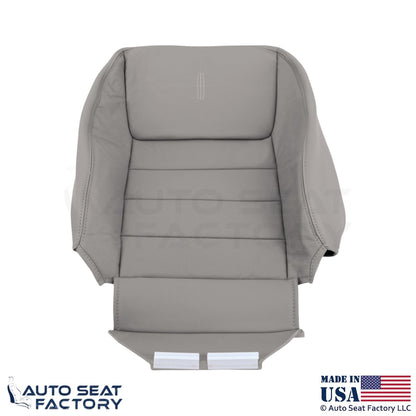 1999-2001 Fits Lincoln Town Car Genuine Leather Front Top Covers Light Graphite - OEM-Style Replacement Seat Cover