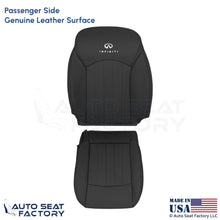 2008-2012 For Infiniti EX35 Genuine Leather Front Passenger Seat Covers Graphite - OEM-Style Replacement Seat Cover