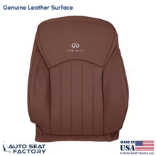 2008-2012 For Infiniti EX35 Genuine Leather Front Driver Top Seat Cover Chestnut - OEM-Style Replacement Seat Cover