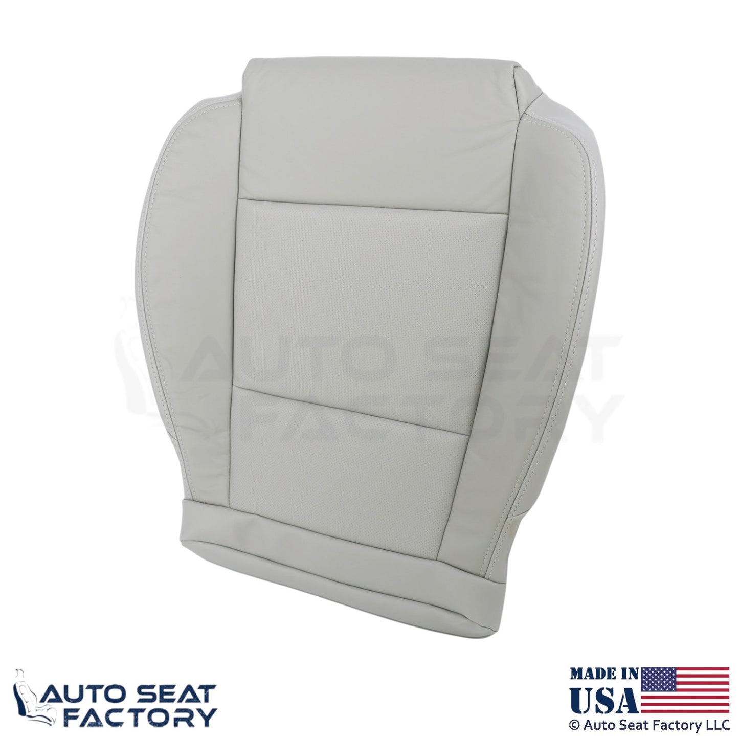 2015-2019 Fits Cadillac ATS Leather Front Driver Side Seat Covers Light Neutral - OEM-Style Replacement Seat Cover