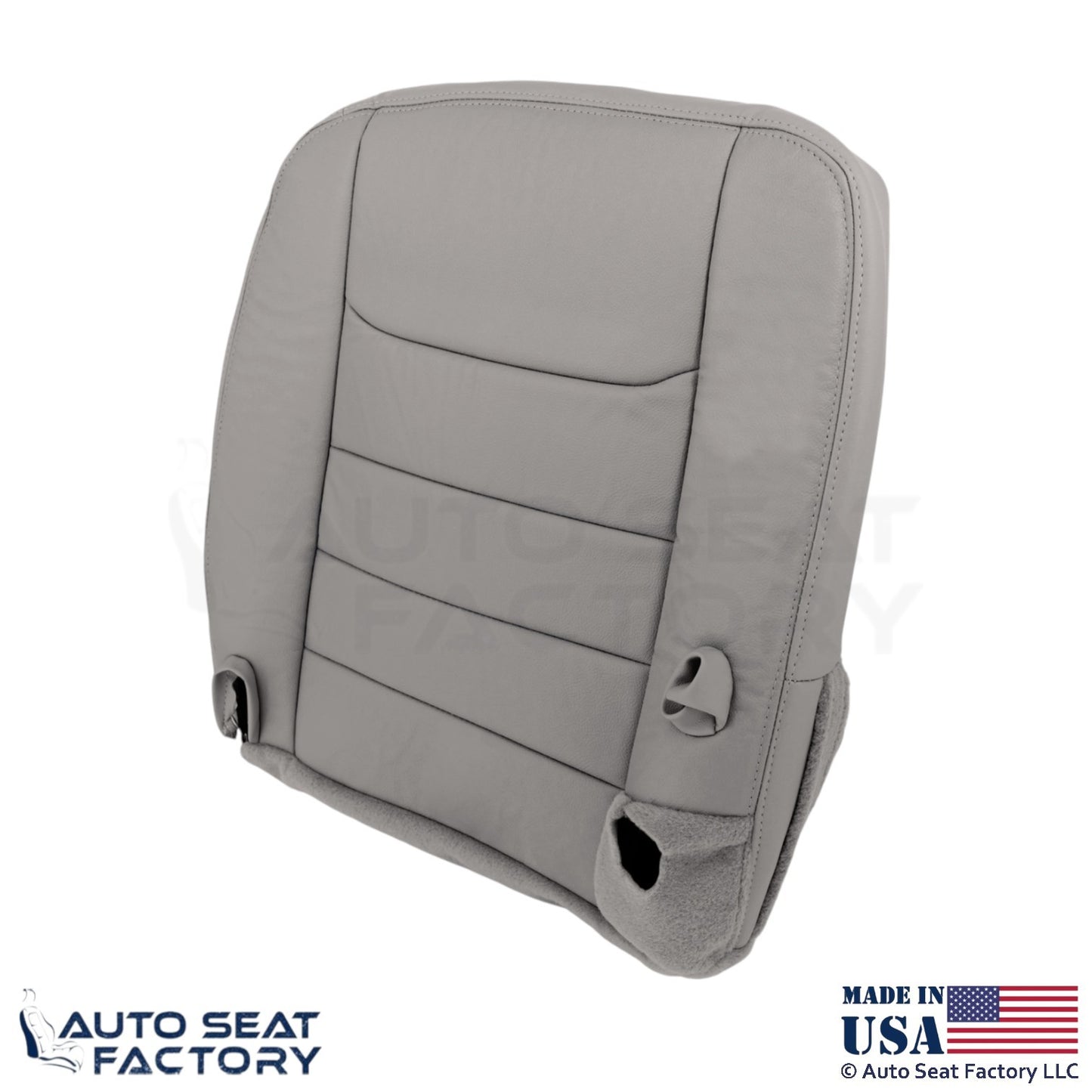 1999-2001 For Lincoln Town Car Genuine Leather Driver Seat Covers Light Graphite - OEM-Style Replacement Seat Cover