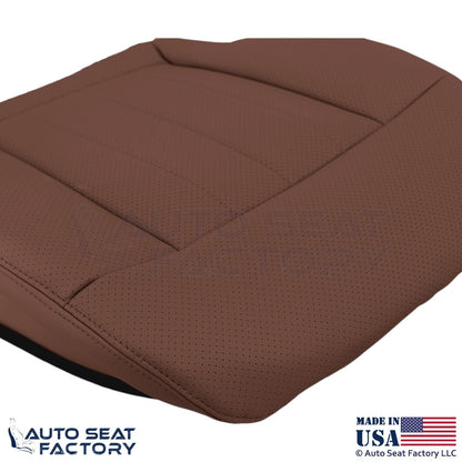 2010-2016 Fits Mercedes Benz E550 Leatherette Perf. Driver Bottom Cover Chestnut - OEM-Style Replacement Seat Cover