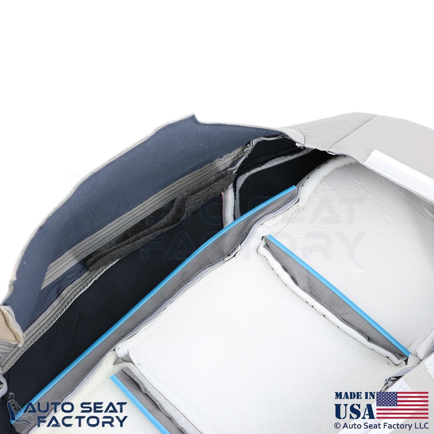 2015-2019 For Cadillac ATS Leatherette Front Passenger Side Covers Light Neutral - OEM-Style Replacement Seat Cover