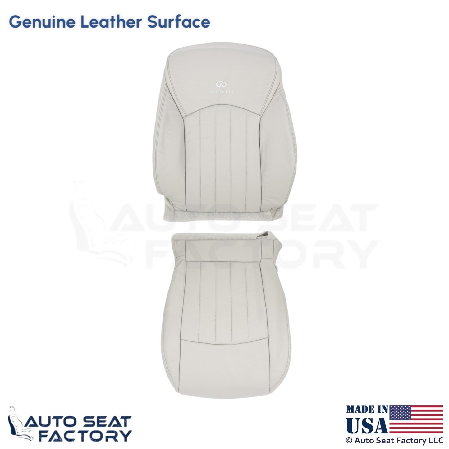 2008-2012 Fits Infiniti EX35 Genuine Leather Front Driver Side Seat Covers Wheat - OEM-Style Replacement Seat Cover