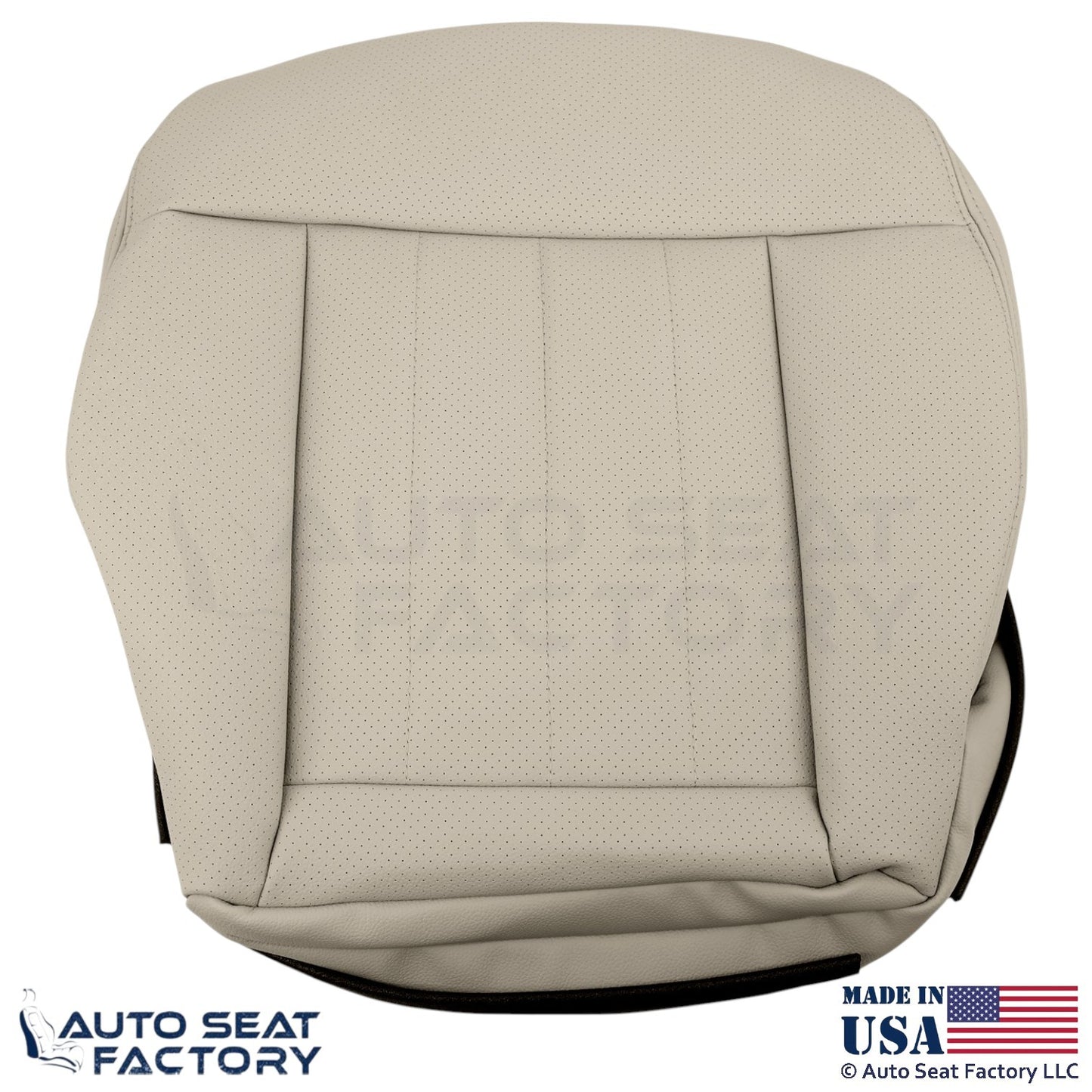 2014-2016 Fits Mercedes Benz E550 Genuine Leather Perf. Driver Bottom Cover Silk - OEM-Style Replacement Seat Cover