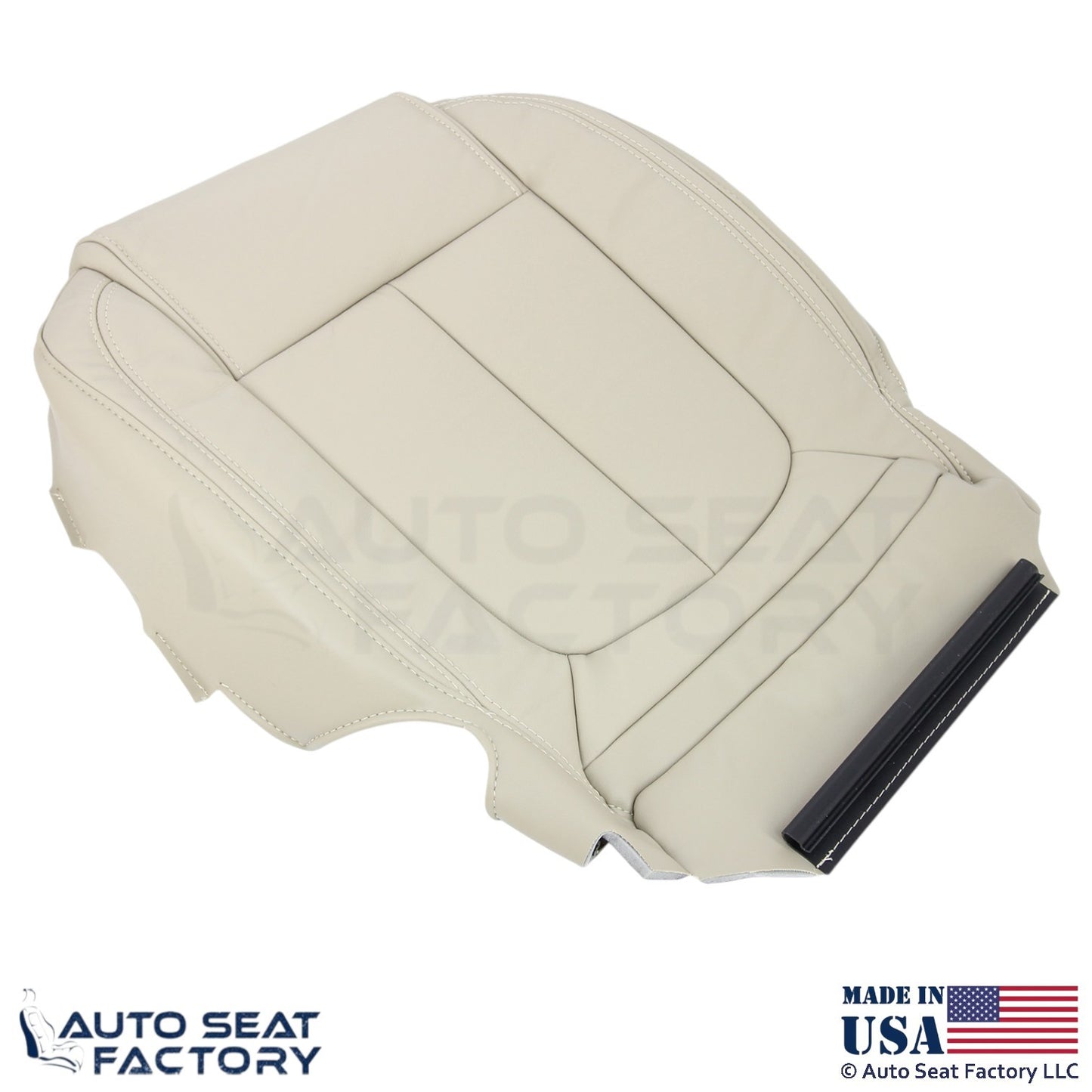 2014-2016 Fits Buick LaCrosse Genuine Leather Front Bottom Covers Light Neutral - OEM-Style Replacement Seat Cover