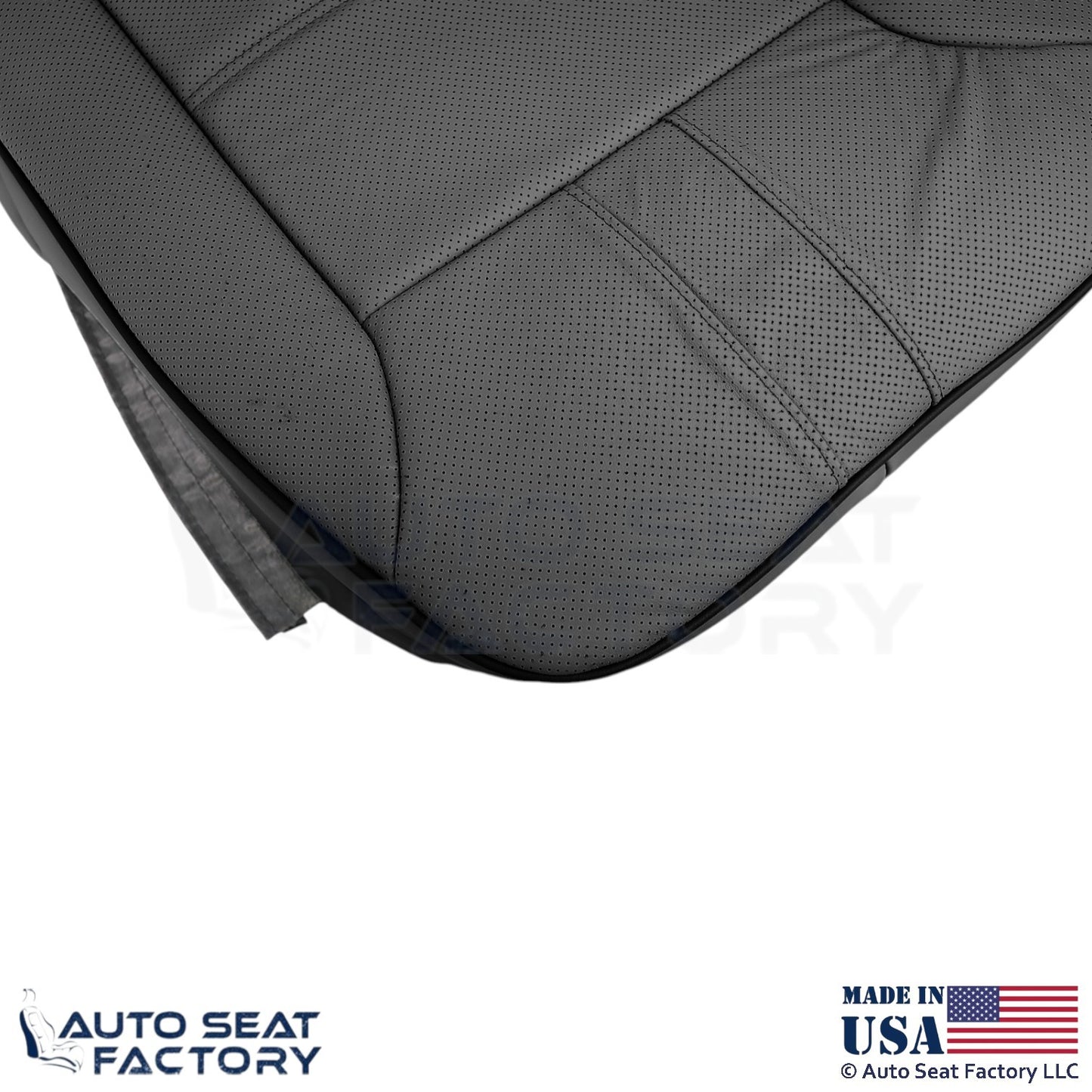 2010-2013 For Mercedes Benz R-Class Genuine Leather Passenger Bottom Cover Black - OEM-Style Replacement Seat Cover