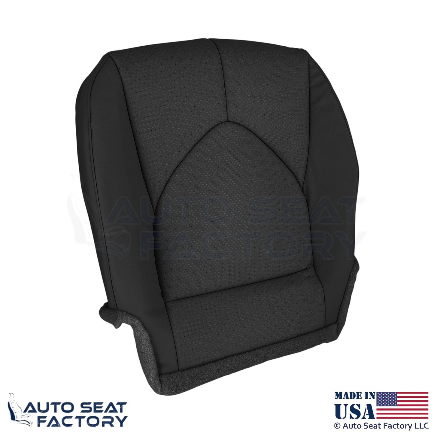 2020-2024 Fits Toyota Highlander Genuine Leather Front Bottom Seat Covers Black - OEM-Style Replacement Seat Cover