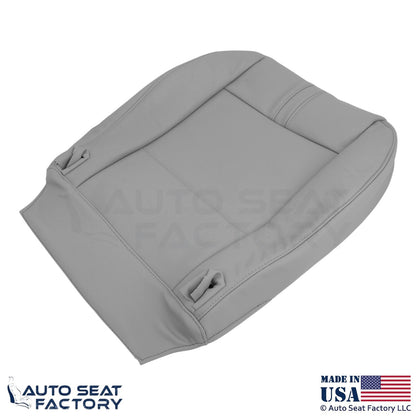 2003-2008 Fits BMW X3 Genuine Leather Front Driver Bottom Replacement Cover Gray - OEM-Style Replacement Seat Cover