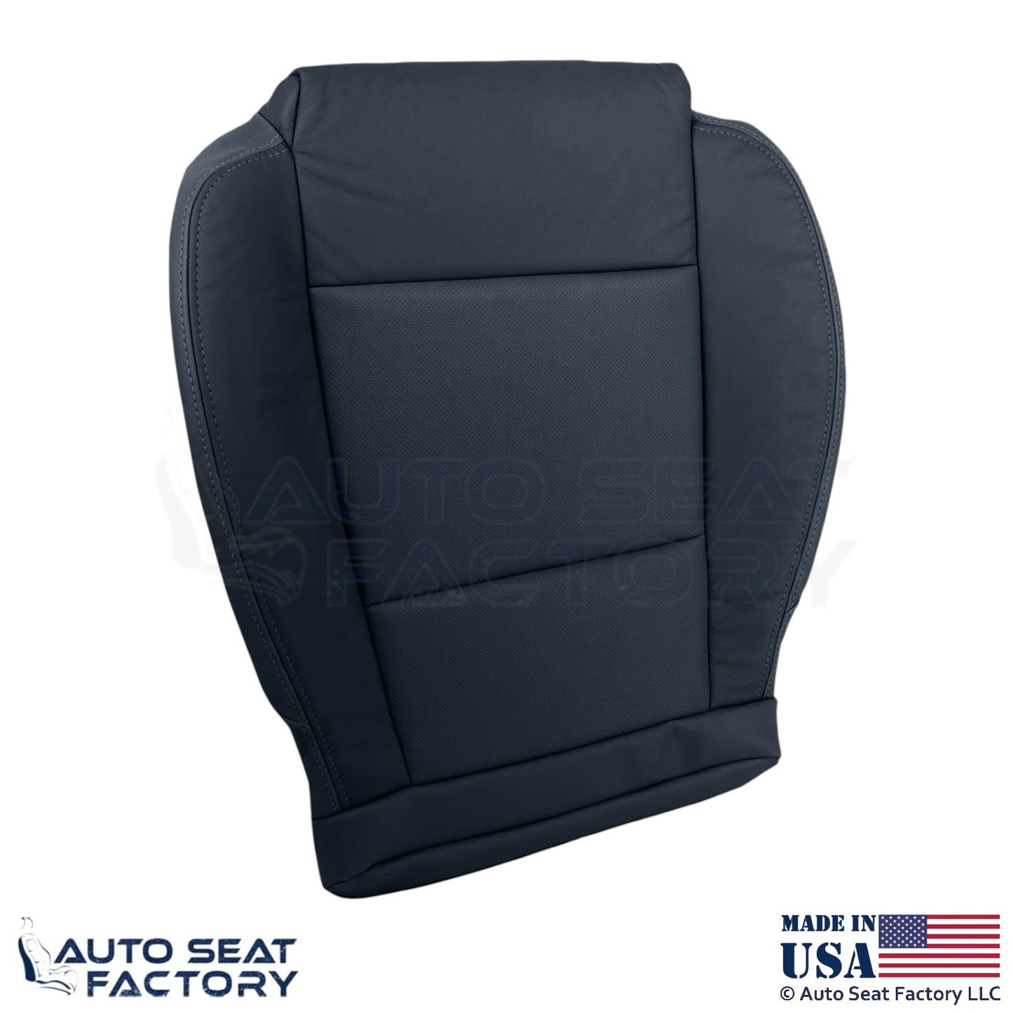 2013-2019 Fits Cadillac ATS Leather Perf Front Replacement Seat Covers Black - OEM-Style Replacement Seat Cover